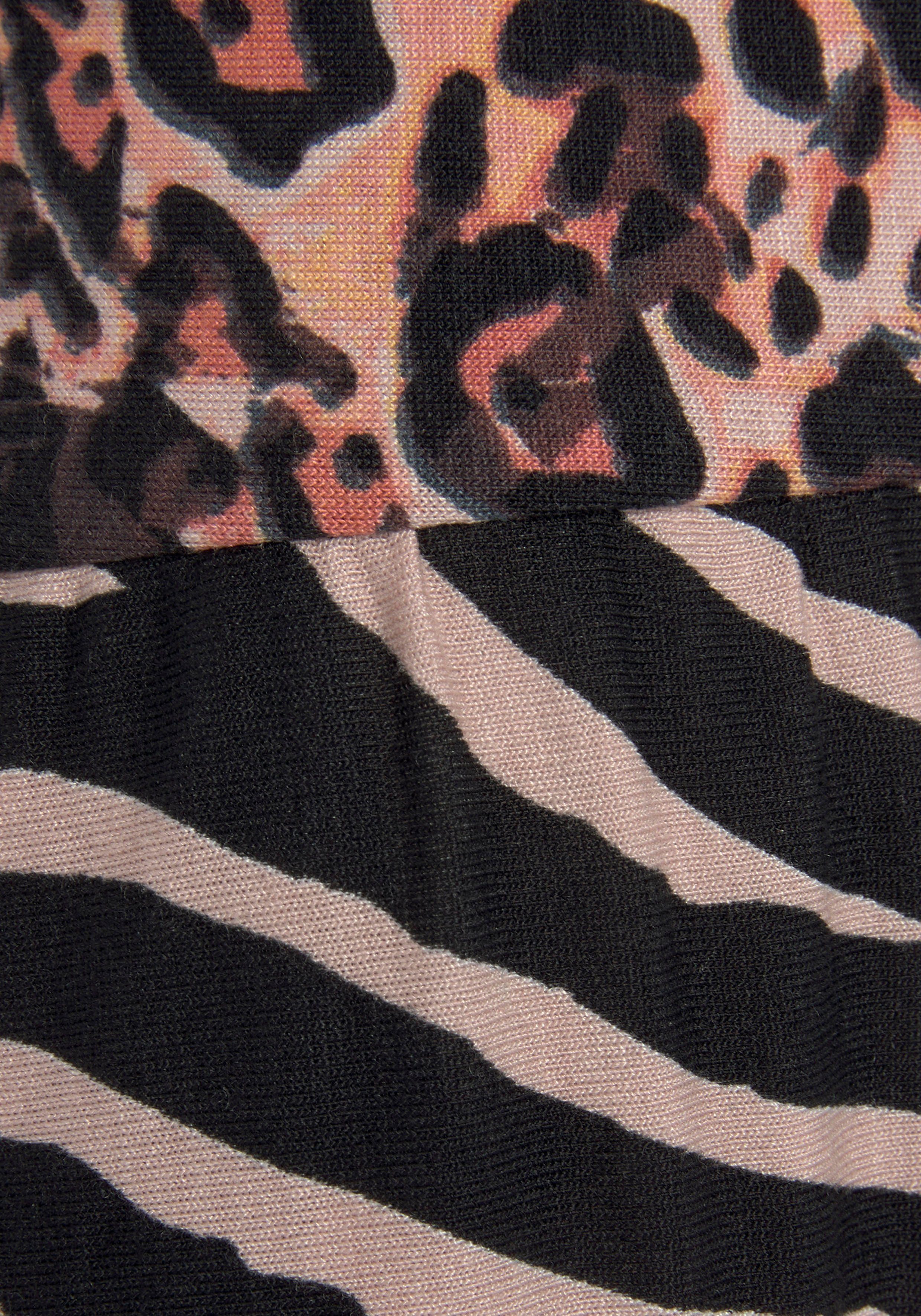 Lascana Maxi-jurk met animalprint, bandeau-jurk, zomerjurk, schoudervrij