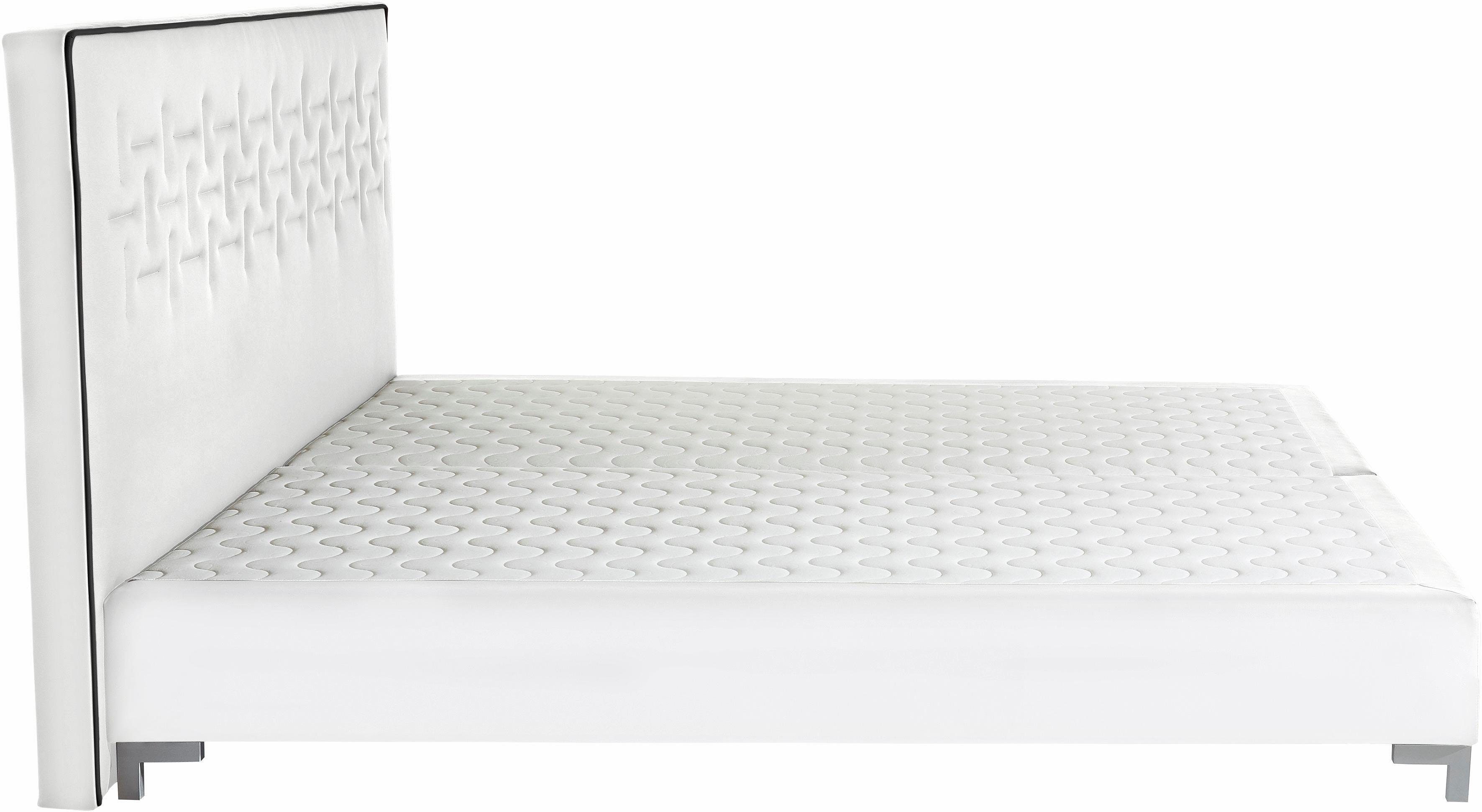 INOSIGN Boxspring Coos met bijzondere stiksels in het hoofdbord, 3 matrassoorten, 2 hardheden