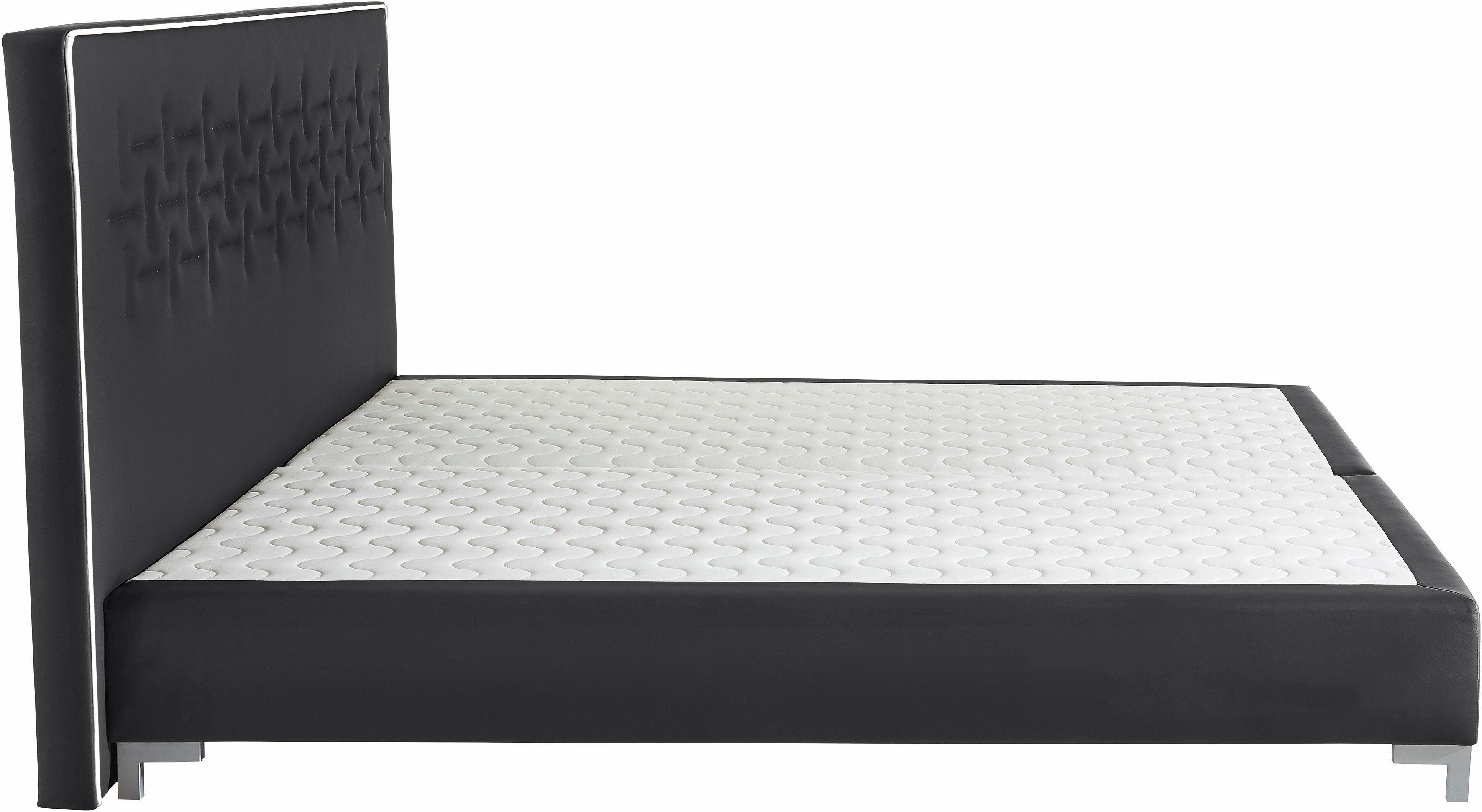 INOSIGN Boxspring Coos met bijzondere stiksels in het hoofdbord, 3 matrassoorten, 2 hardheden