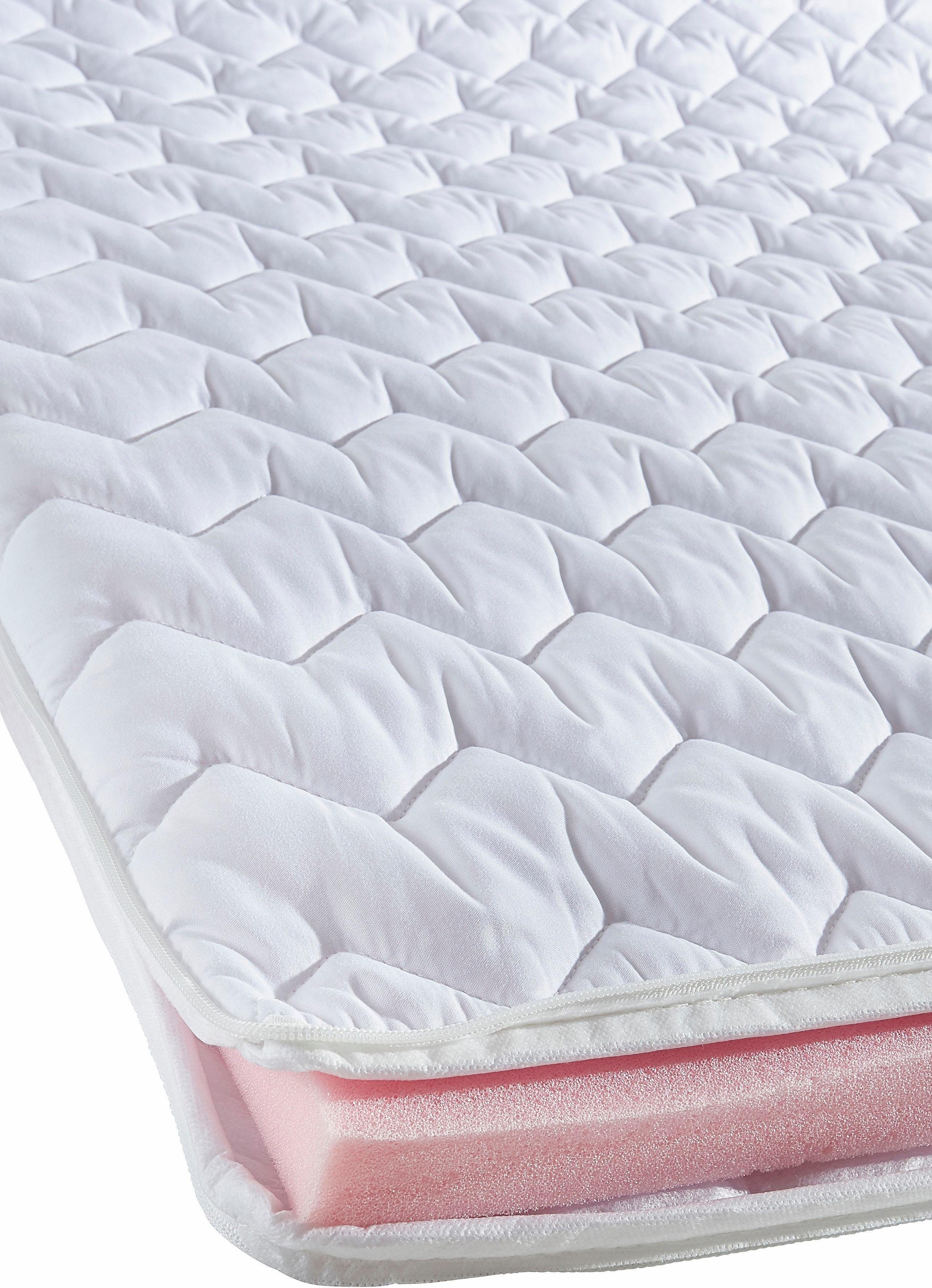 INOSIGN Boxspring Coos met bijzondere stiksels in het hoofdbord, 3 matrassoorten, 2 hardheden