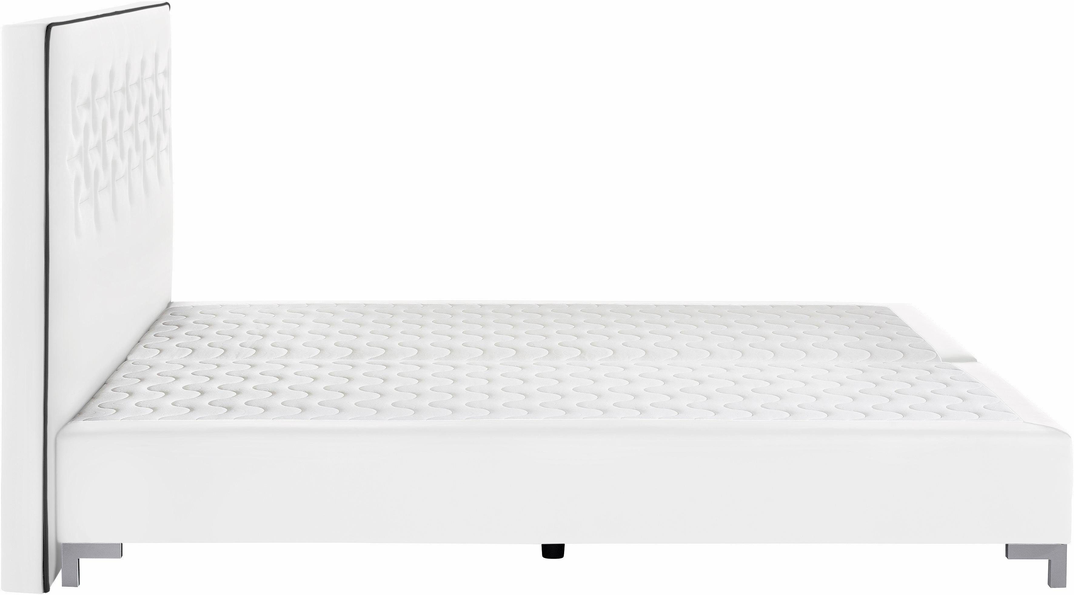INOSIGN Boxspring Coos met bijzondere stiksels in het hoofdbord, 3 matrassoorten, 2 hardheden
