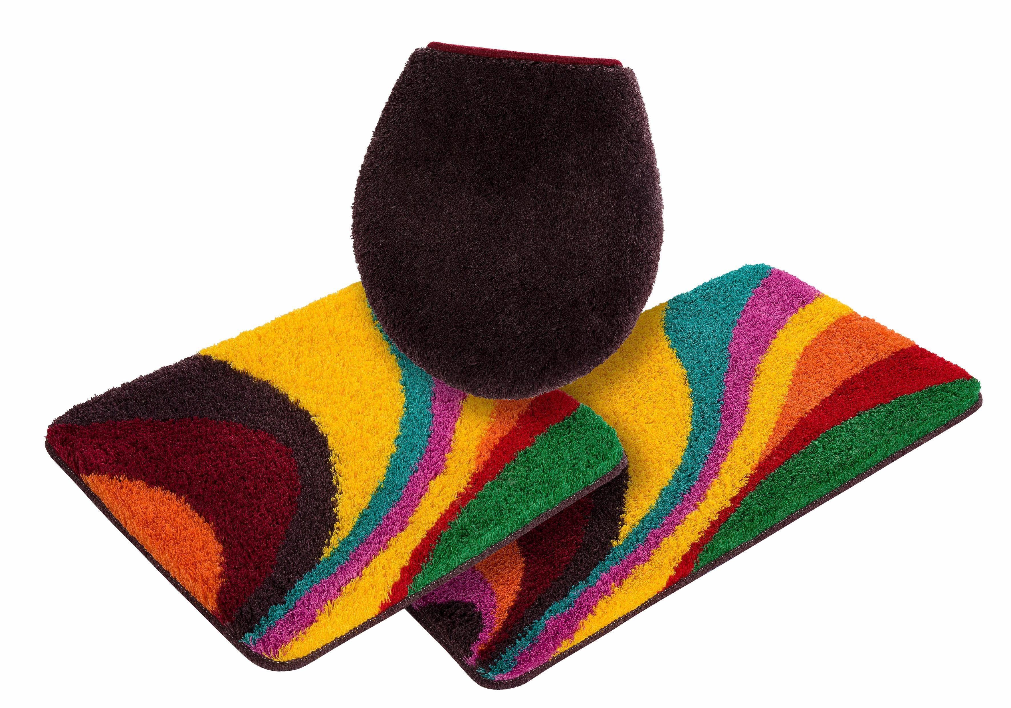 Bruno Banani Badmat Golf multicolour, badmat, badmatten ook als 3-delige set & rond