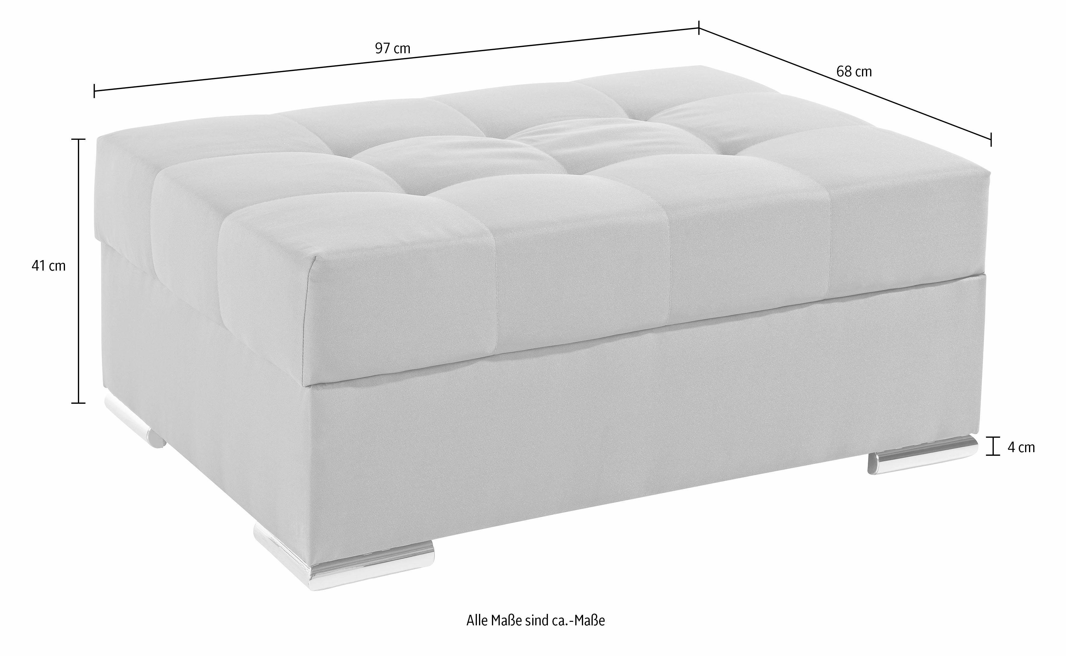 COLLECTION AB Hocker JOSY met comfortabele binnenvering, naar wens te combineren