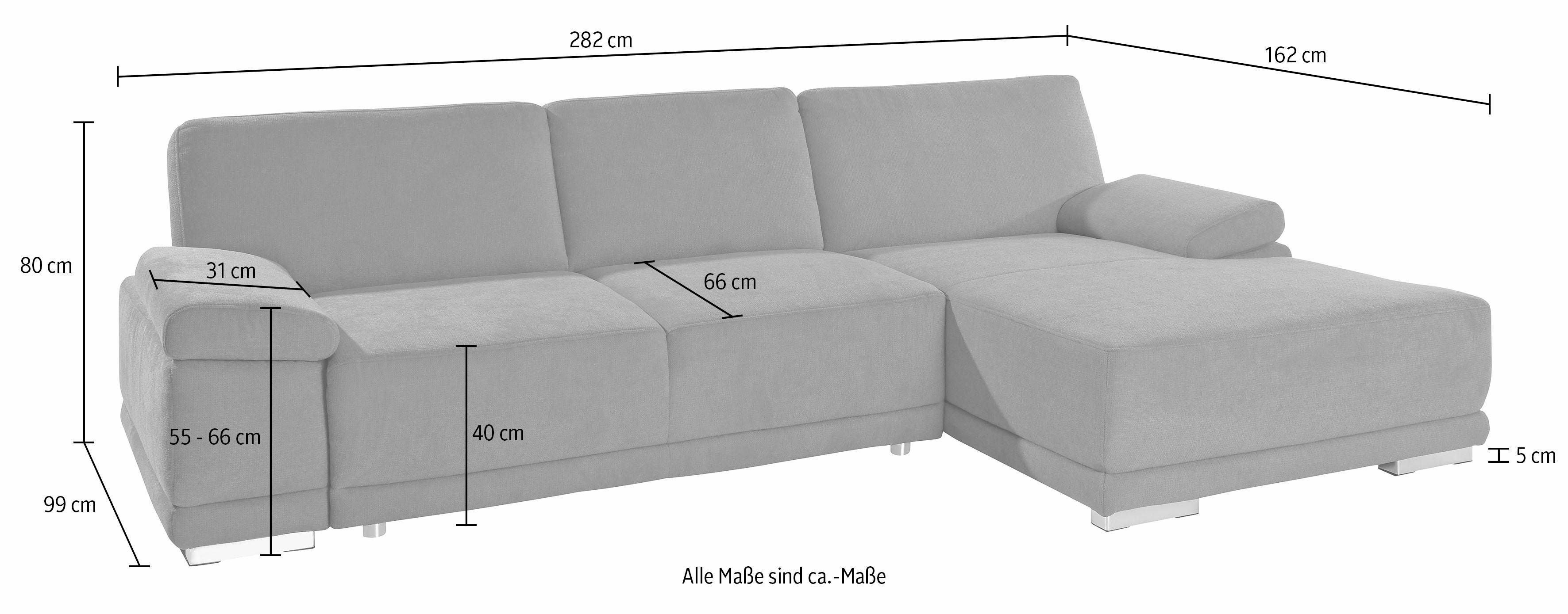 sit&more Hoekbank Coria L-vorm met xl-récamier, naar keuze met slaapfunctie