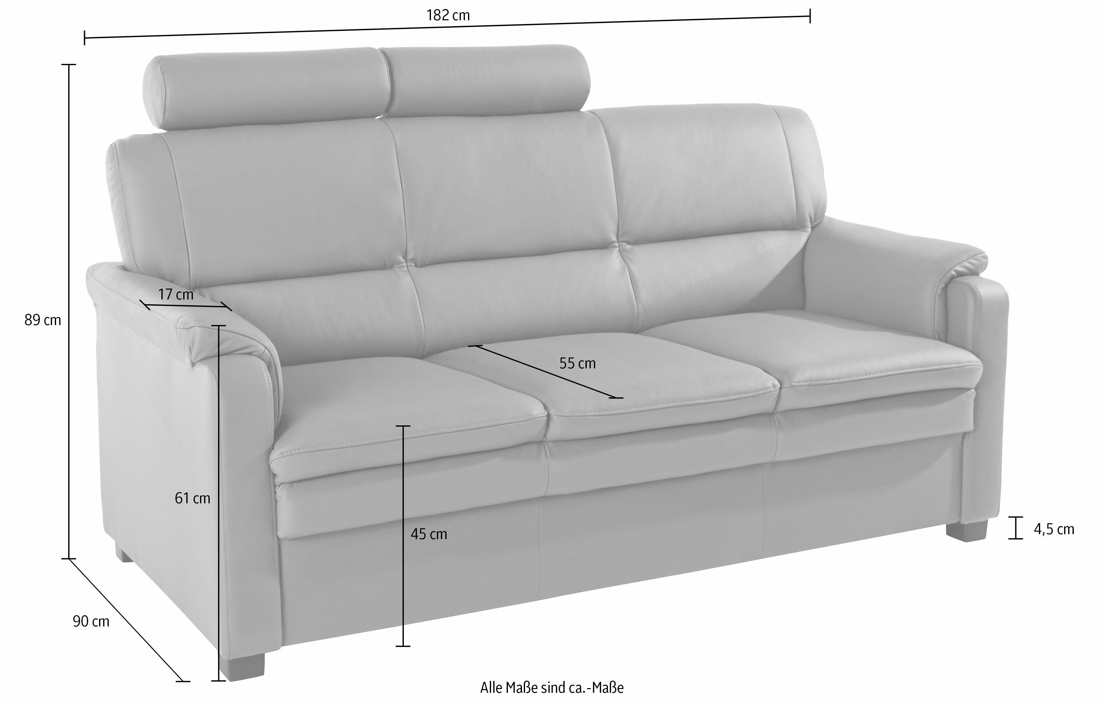 sit&more 3-zitsbank Pisa met binnenvering