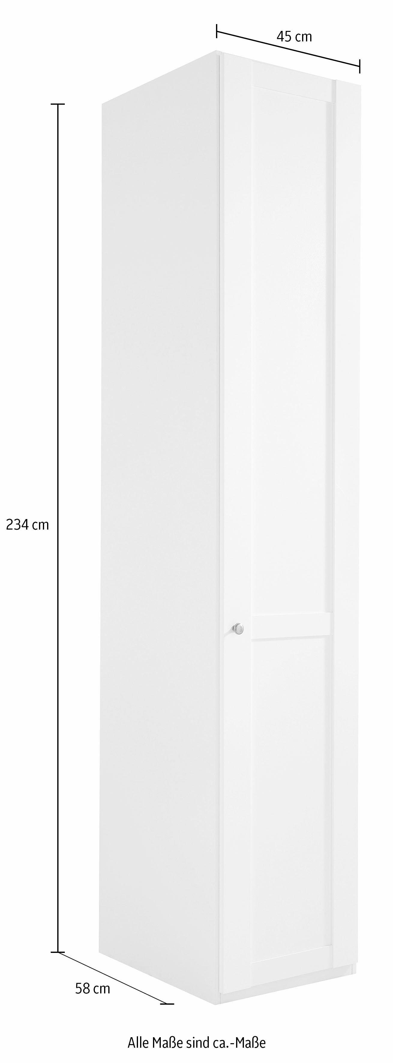 Wimex Kledingkast New York, linnenkast, garderobe, opslag in vele breedtes, individueel opbergruimtewonder, hoogte 208 of 236 cm