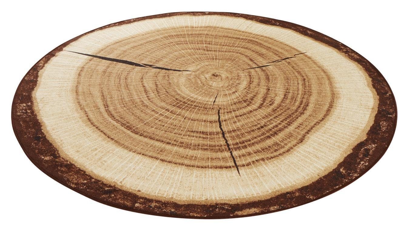HANSE Home Vloerkleed Boomstam Hout look, ecru, antislip, woonkamer, slaapkamer, eetkamer