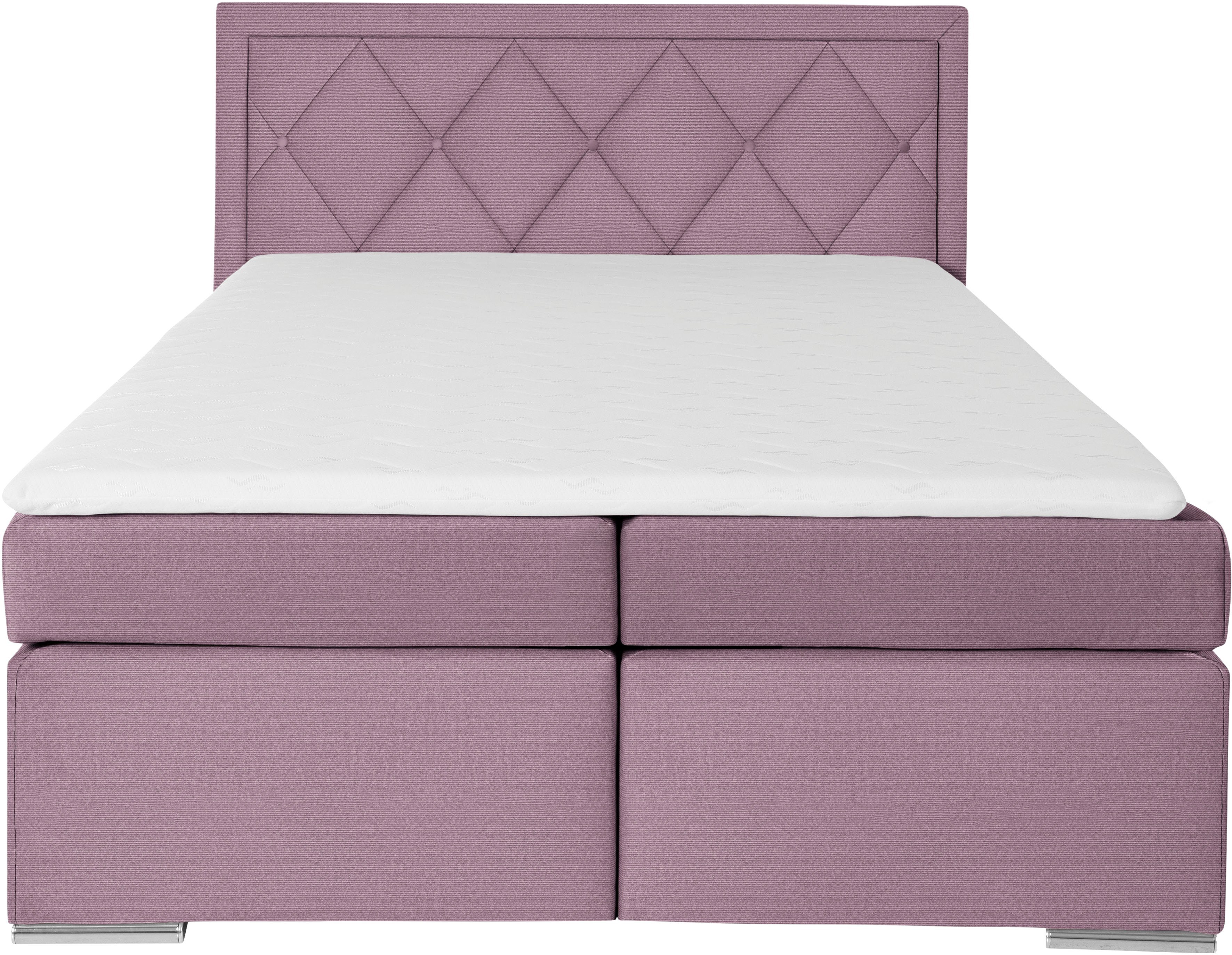 Leonique Boxspring Alfie, bestseller, optioneel met bedlade met capitonnage in het hoofdbord, h2, h3 en h4 ter keuze