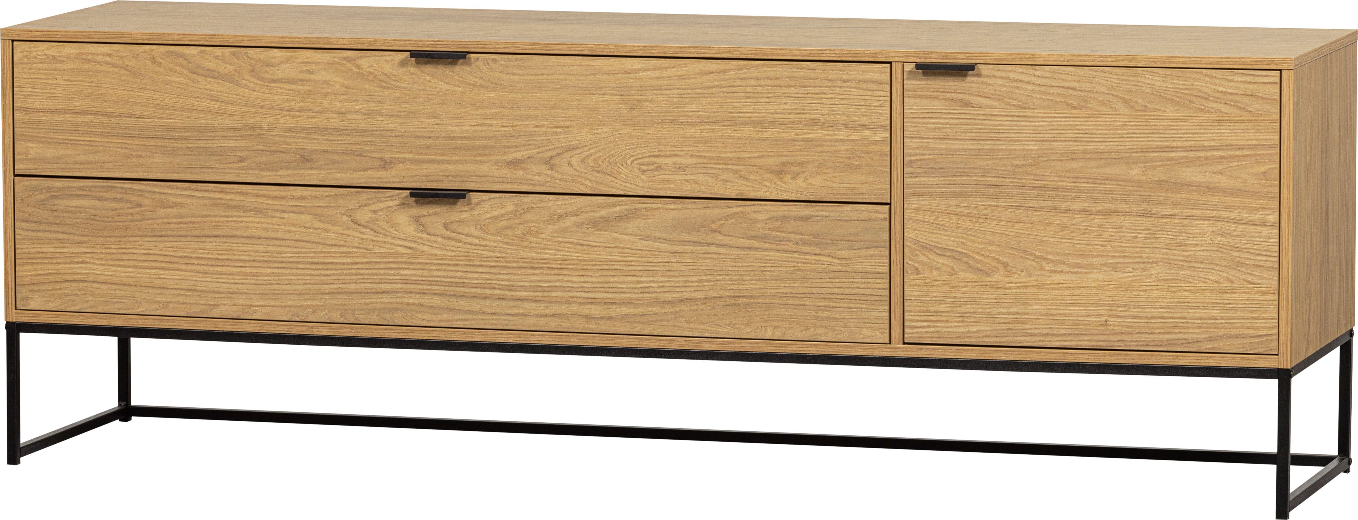 WOOOD Tv-meubel Silas TV-board Commode, 2 lades en 1 deur, veel opbergruimte, breedte 120 of 180 cm
