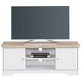 home affaire tv-meubel nanna met een mooi oppervlak in eiken-look, in twee verschillende breedten wit