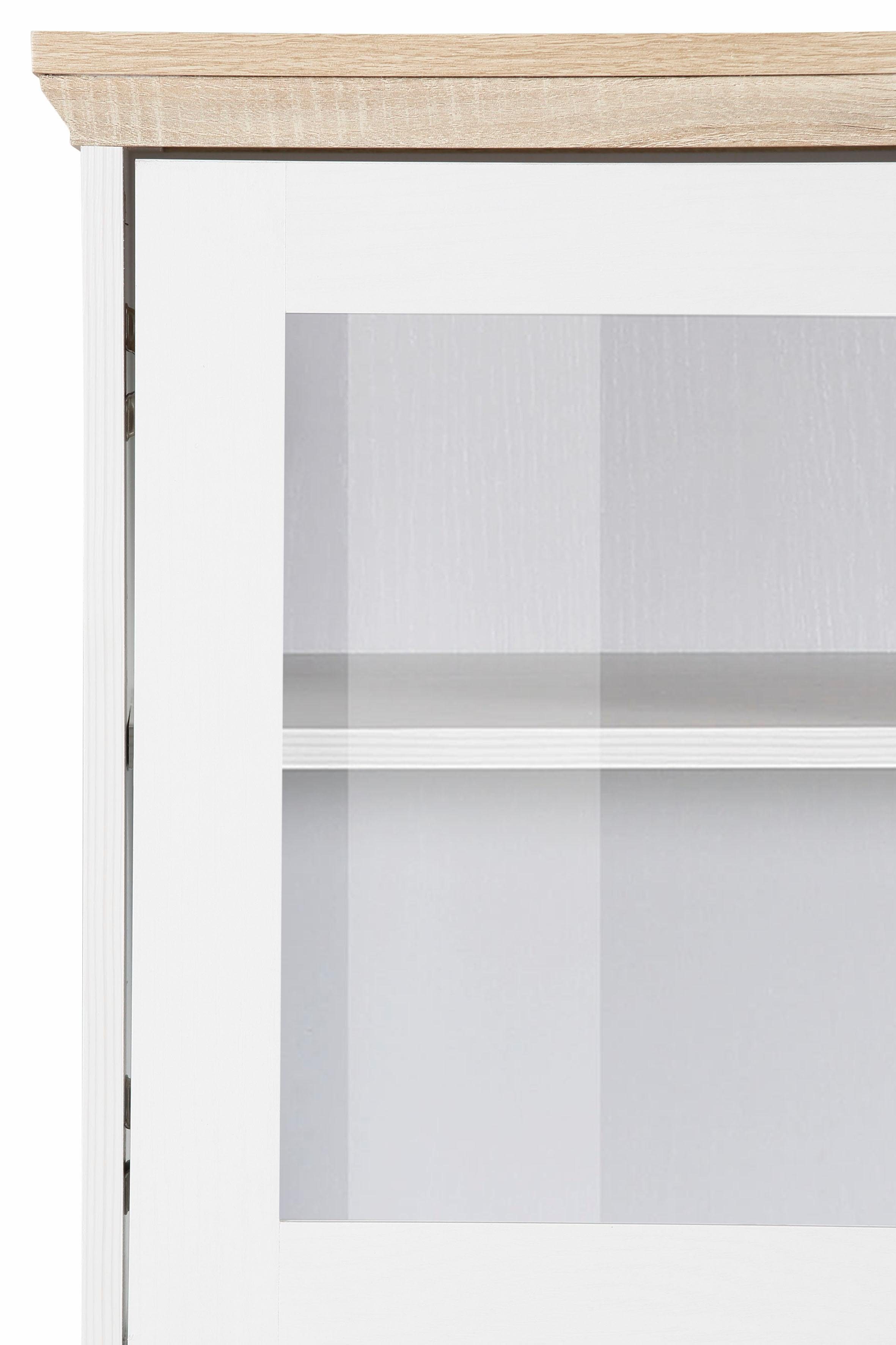 Home affaire Highboard Nanna Vitrine in eikenlook, breedte 118 cm