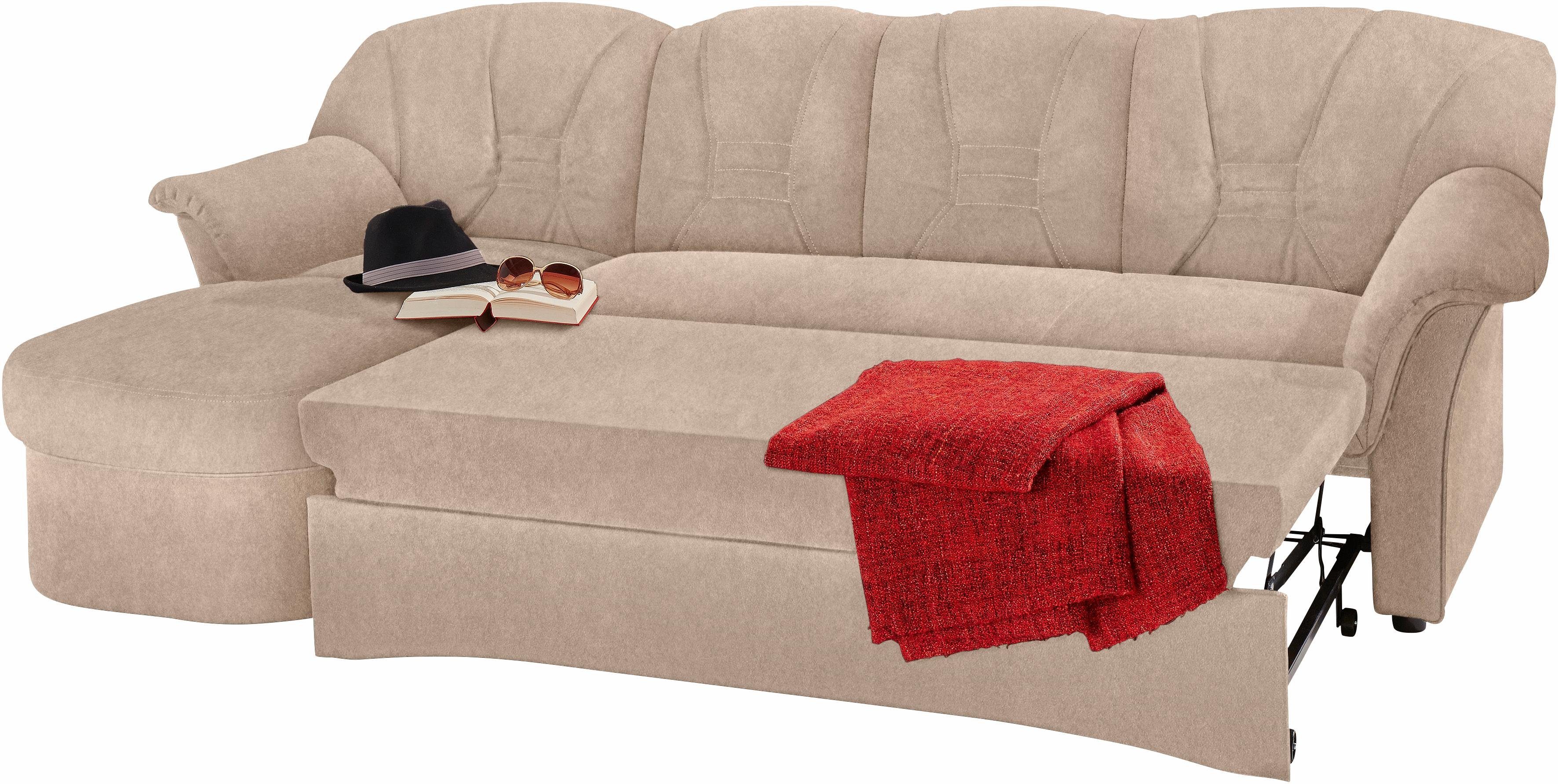 DOMO collection Hoekbank Elva, tijdloze vormtaal, elegante rugstiksels, L-vorm