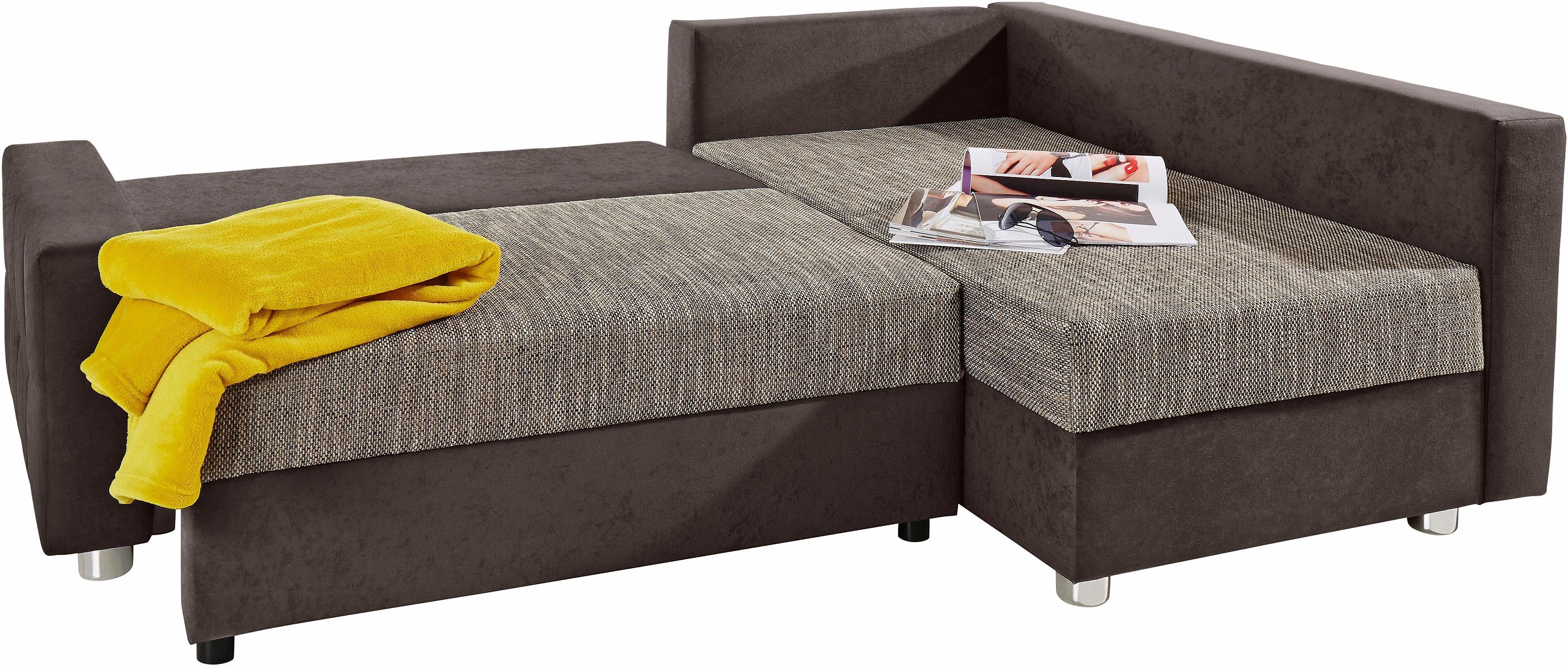COLLECTION AB Hoekbank Parma L-vorm met slaapfunctie en binnenvering