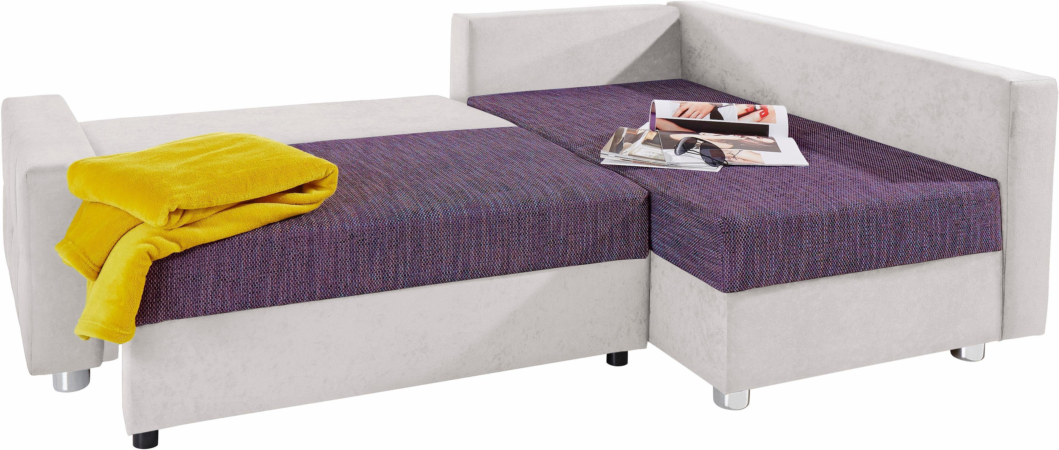 COLLECTION AB Hoekbank Parma L-vorm met slaapfunctie en binnenvering