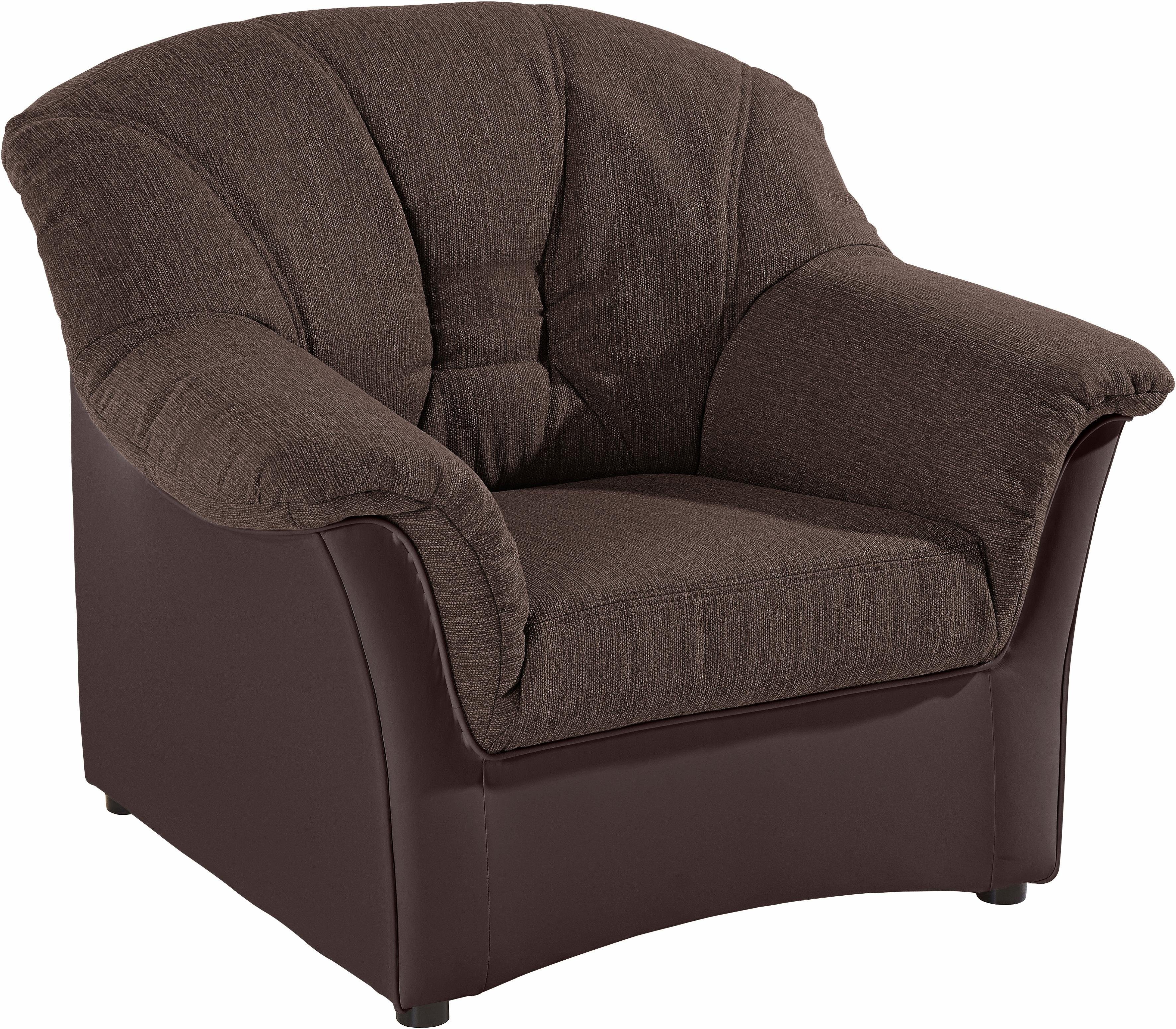 DOMO collection Fauteuil Elva optioneel met veerkern fauteuils bruin