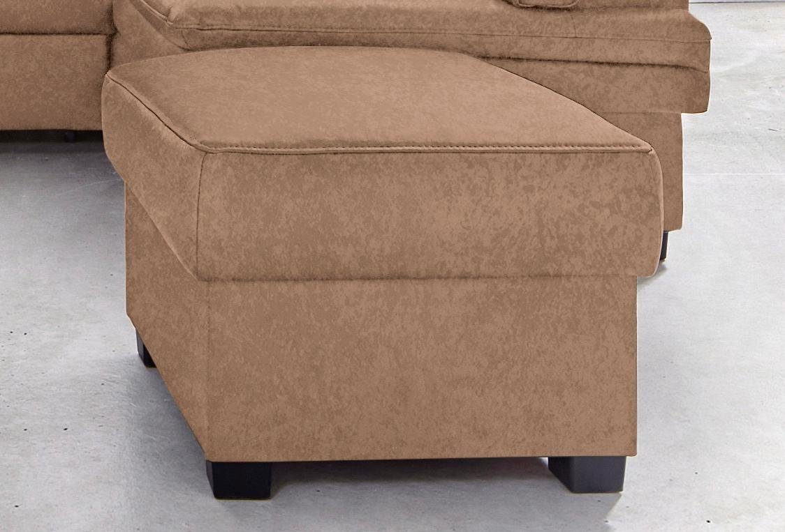sit&more Hocker Pisa met bergruimte hockers maat Luxe-microvezel ALTARA NUBUCK bruin