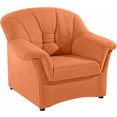 domo collection fauteuil elva optioneel met veerkern oranje