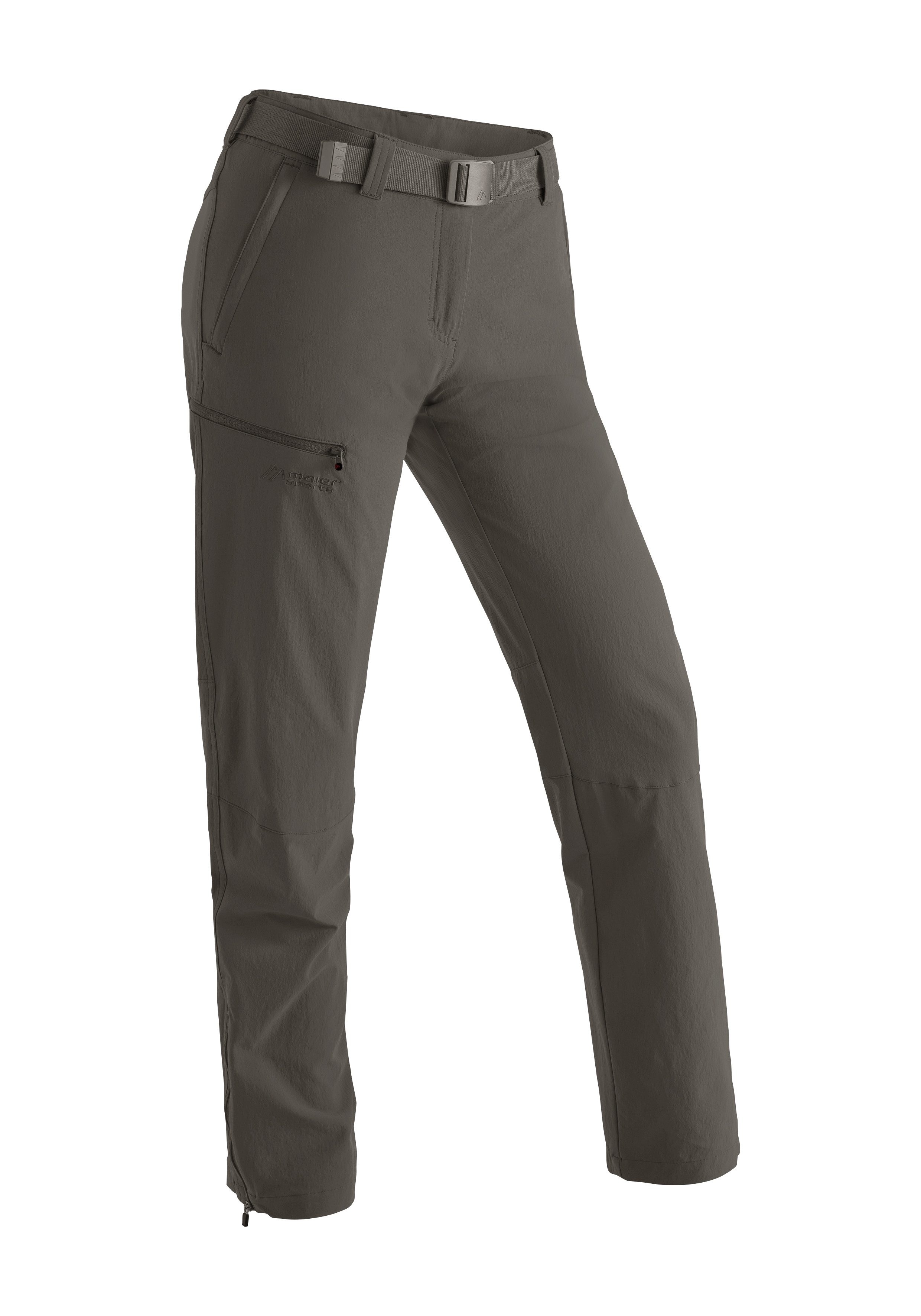 Maier Sports Functionele broek Inara slim Heren wandelbroek, ademende outdoor-broek, 4 zakken, slim fit dames broeken maat 36 beige