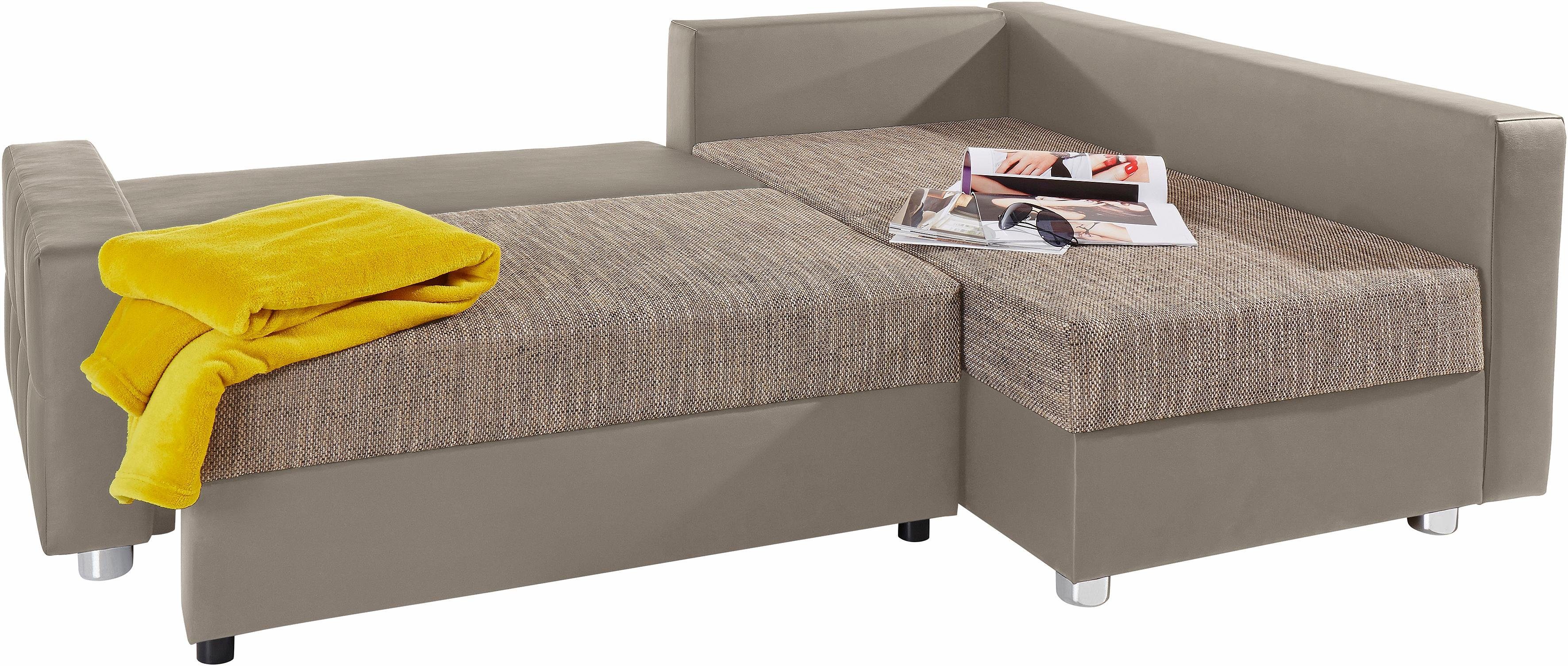 COLLECTION AB Hoekbank Parma L-vorm met slaapfunctie en binnenvering