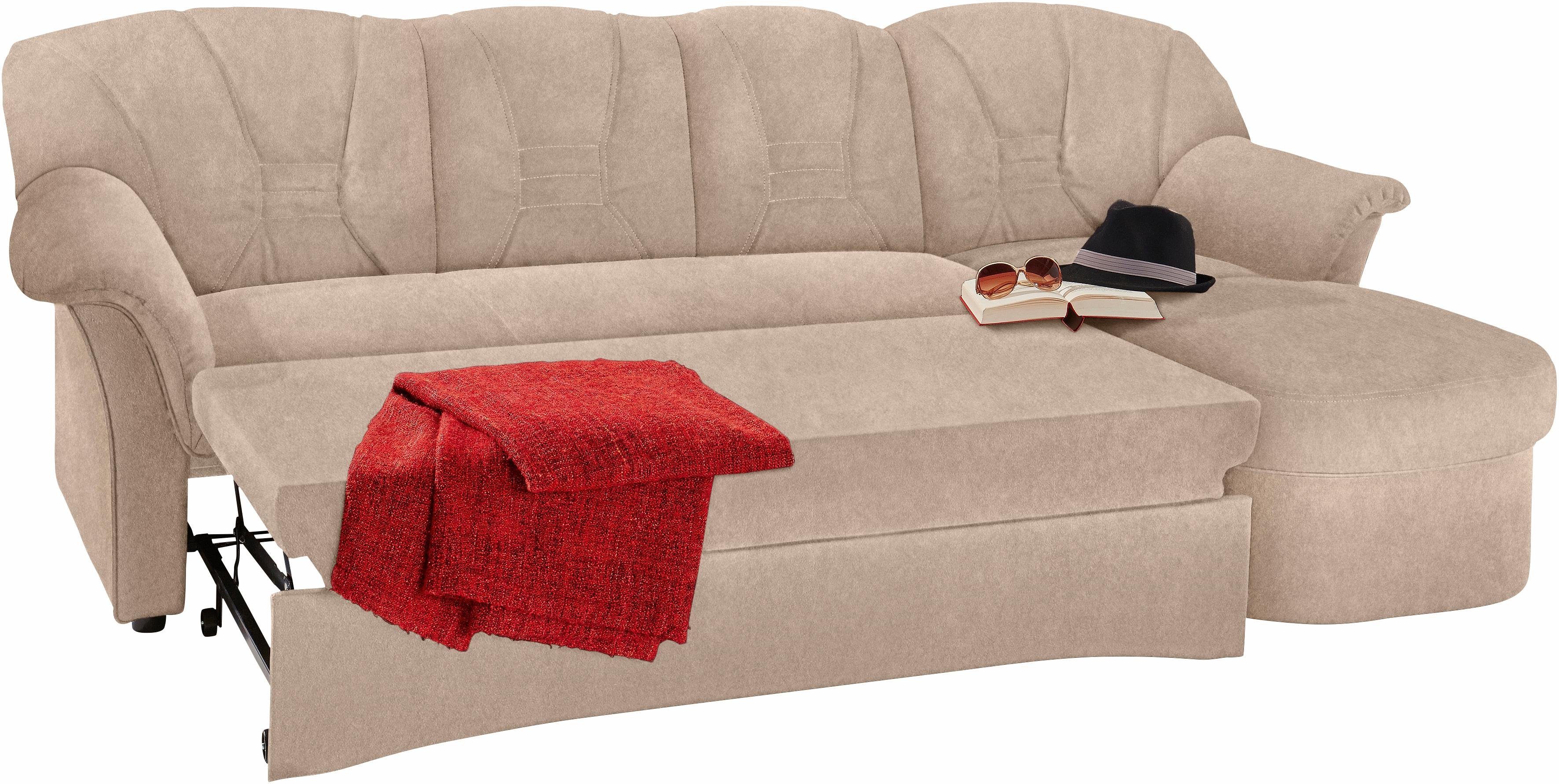 DOMO collection Hoekbank Elva, tijdloze vormtaal, elegante rugstiksels, L-vorm