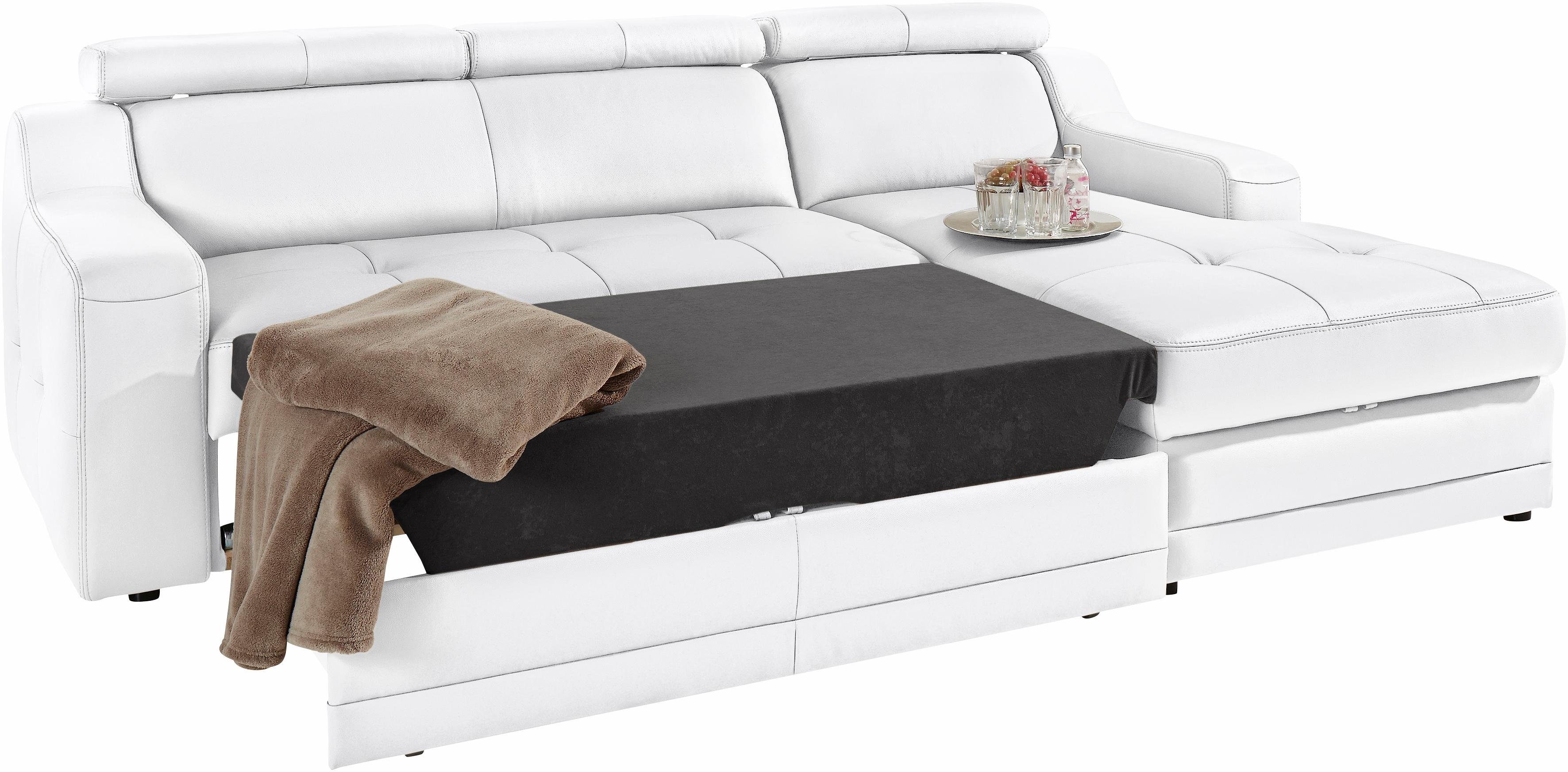 exxpo - sofa fashion Hoekbank Lotos, comfortabel en functioneel, L-vorm met verstelbare hoofdsteun resp. rugleuning, naar keuze met slaapfunctie
