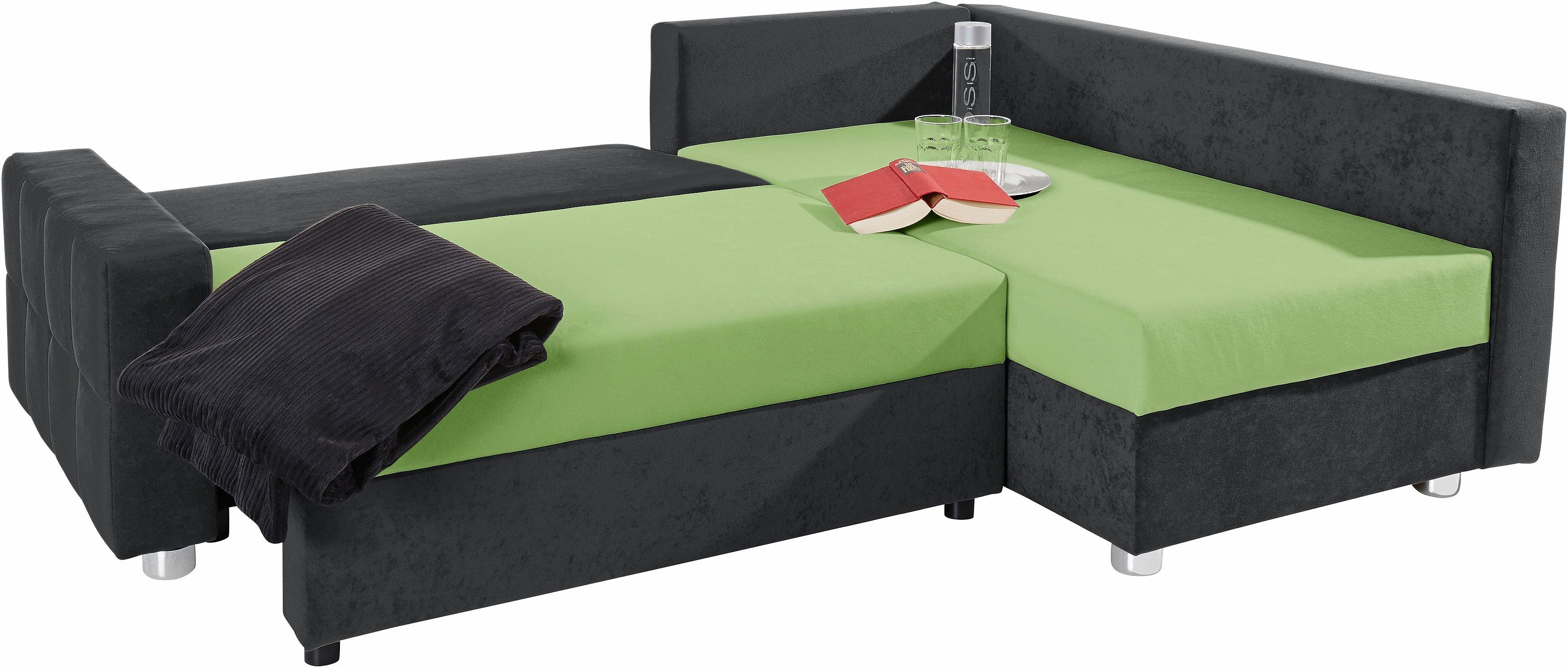 COLLECTION AB Hoekbank Parma L-vorm met slaapfunctie en binnenvering