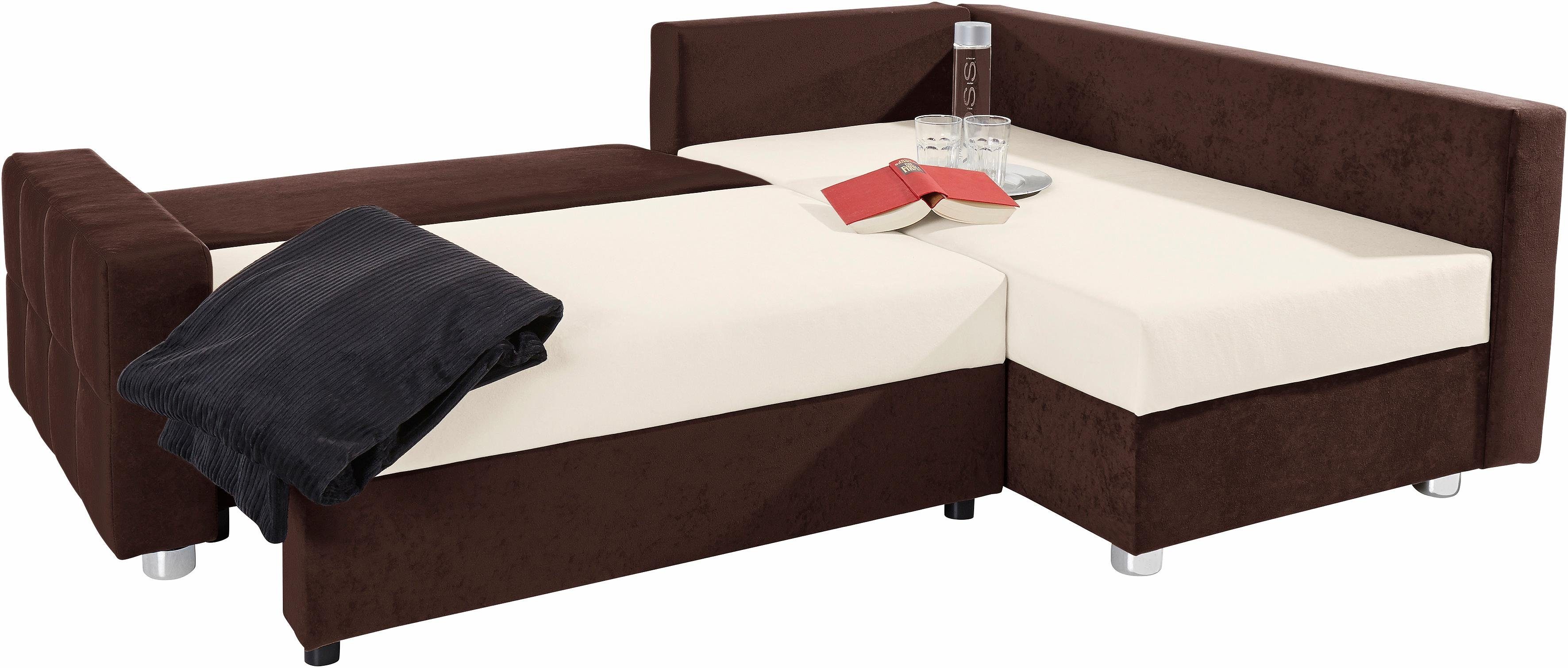 COLLECTION AB Hoekbank Parma L-vorm met slaapfunctie en binnenvering