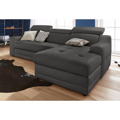 exxpo - sofa fashion Hoekbank met verstelbare hoofdsteun en verstelbare rugleuning, naar keuze met slaapfunctie en bedkist