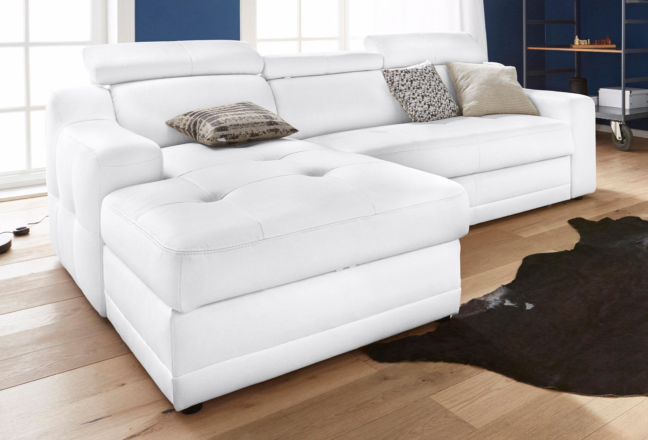 Exxpo - sofa fashion Hoekbank Lotos, L-vorm met verstelbare hoofdsteun resp. rugleuning, naar keuze met slaapfunctie