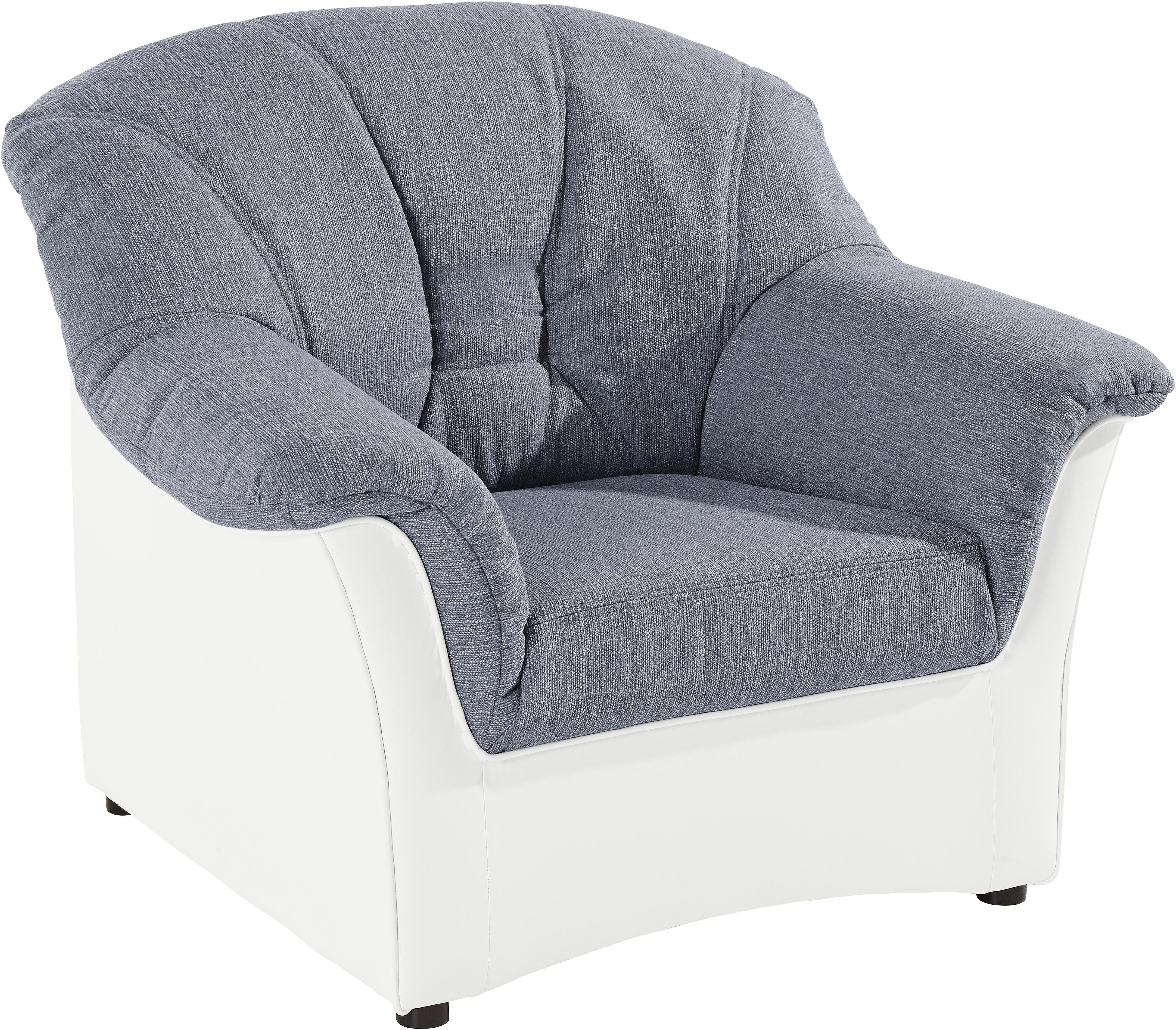 DOMO collection Fauteuil Elva optioneel met veerkern fauteuils wit