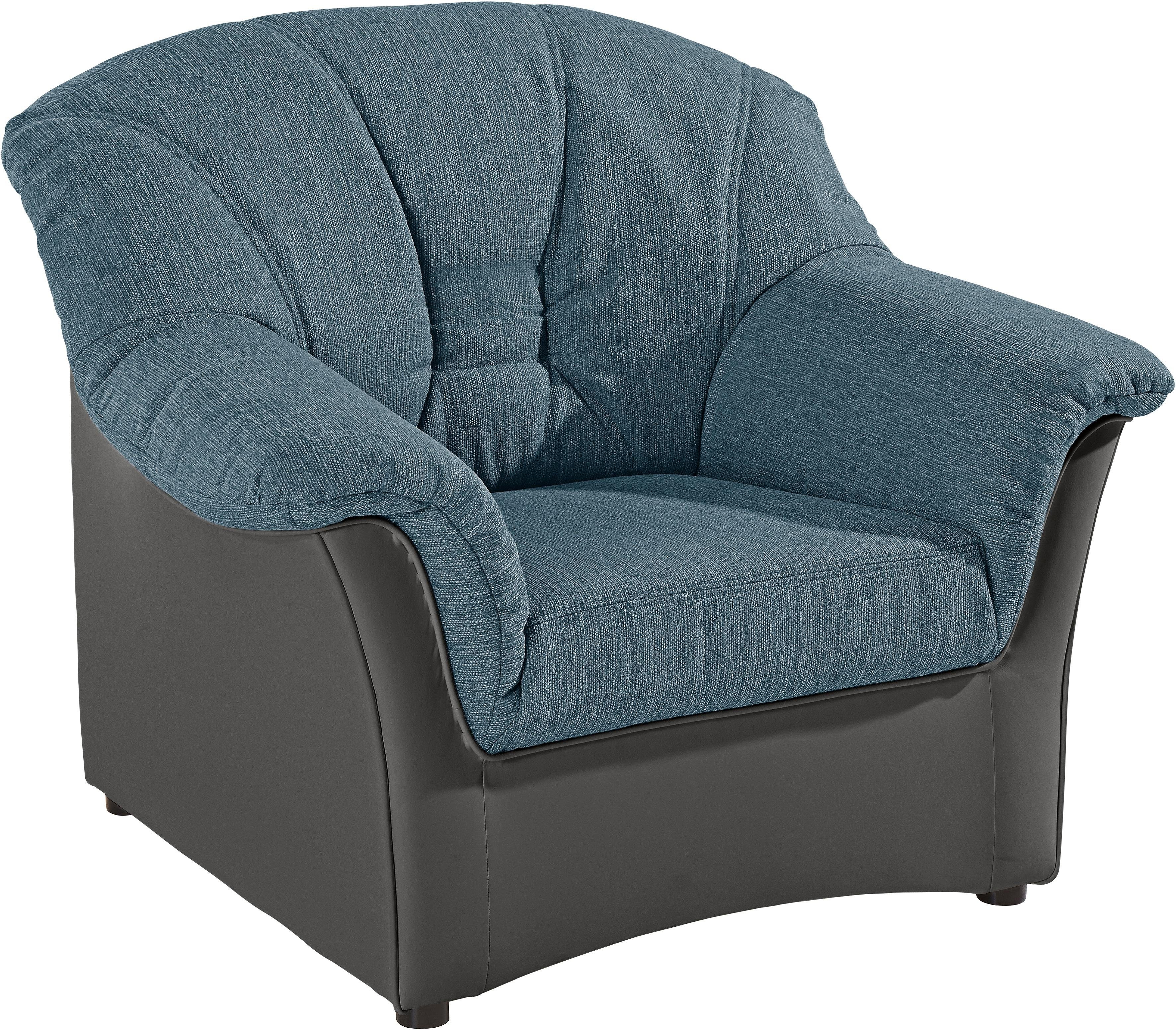 DOMO collection Fauteuil Elva optioneel met veerkern fauteuils grijs