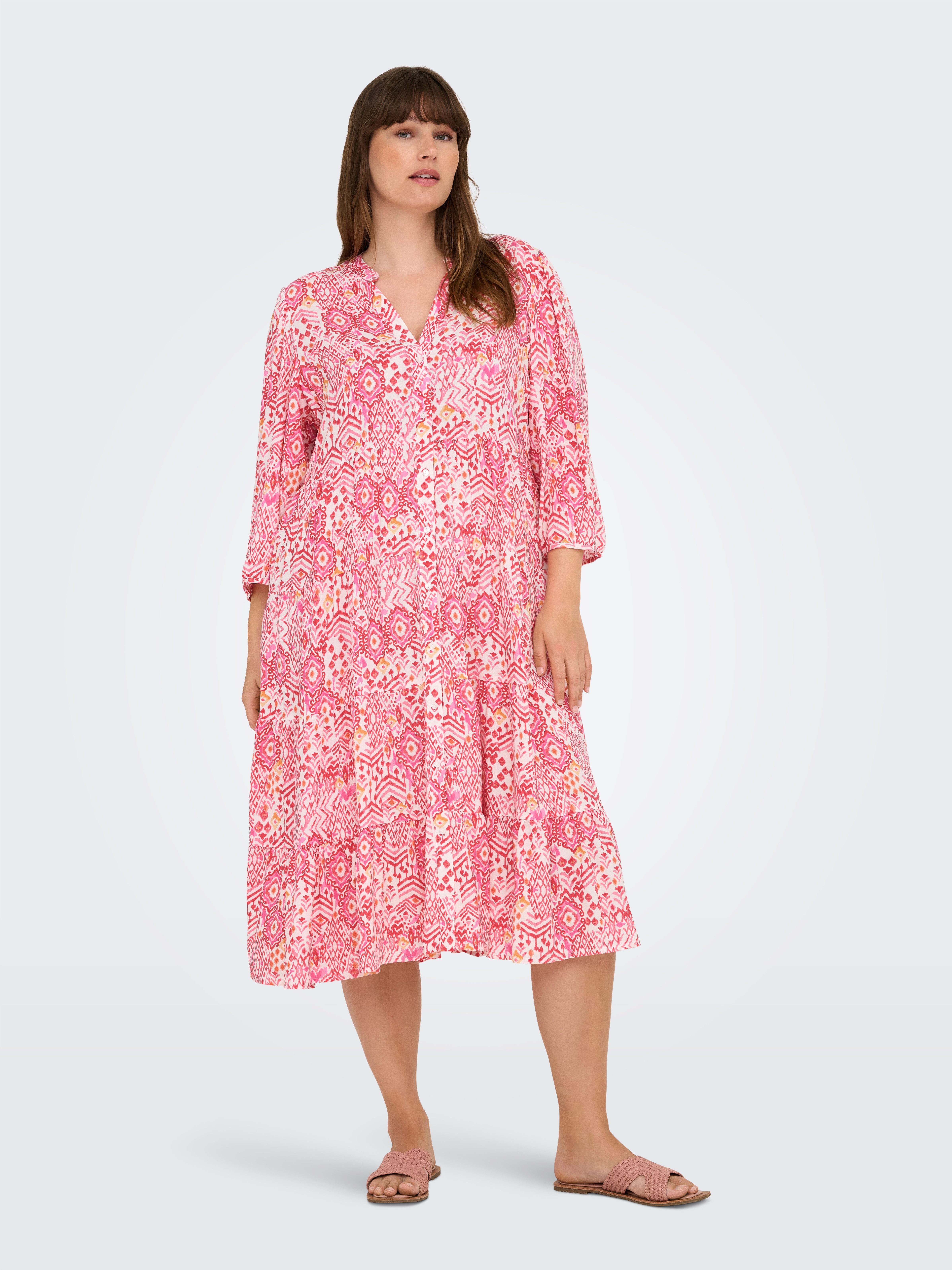ONLY CARMAKOMA Tuniekjurk CARMILANA 3/4 DRESS WVN NOOS