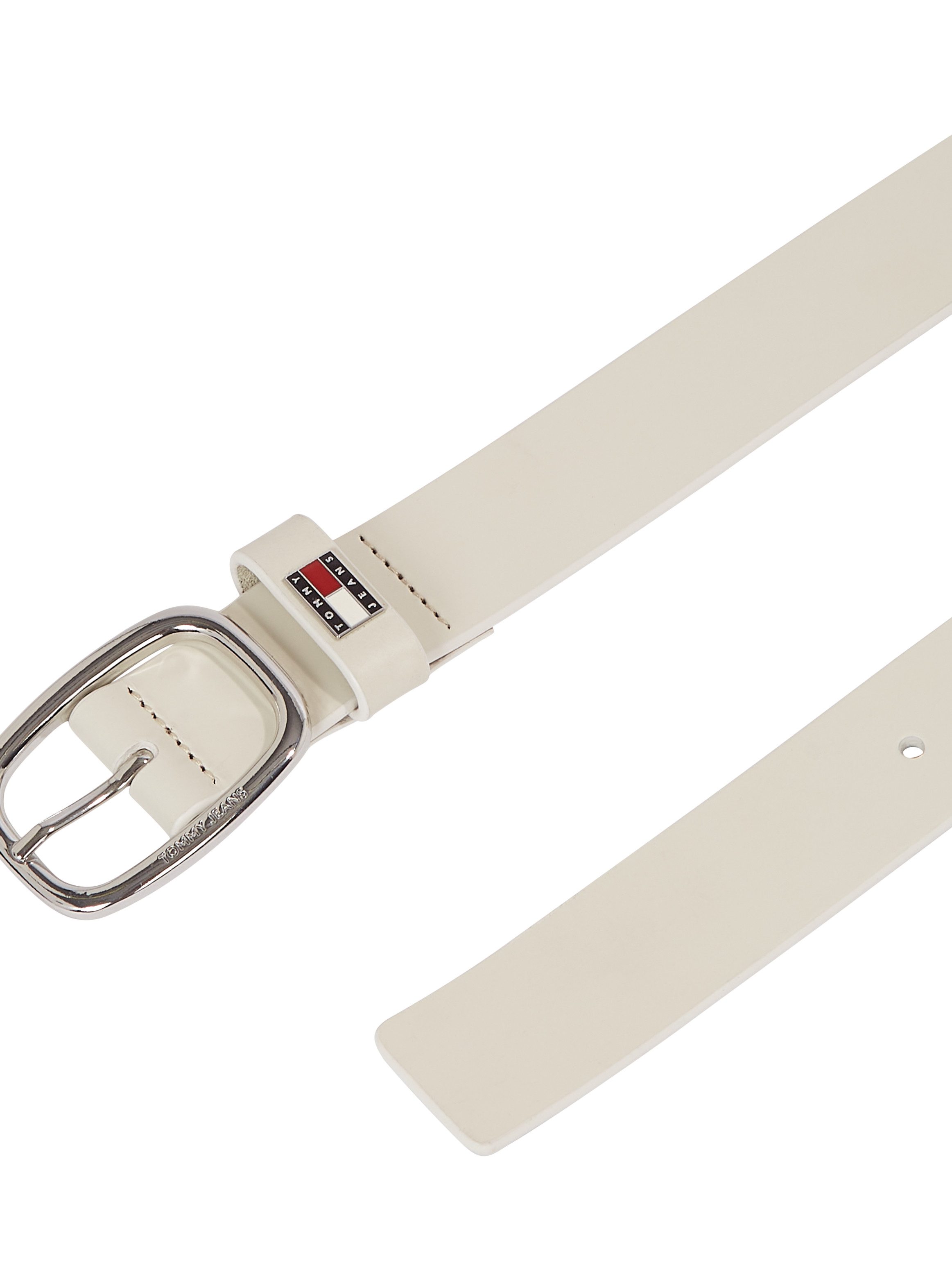 TOMMY JEANS Leren riem TJW OVAL 3.0 Ovale eenvoudig pin sluiting en logo op de sluiting