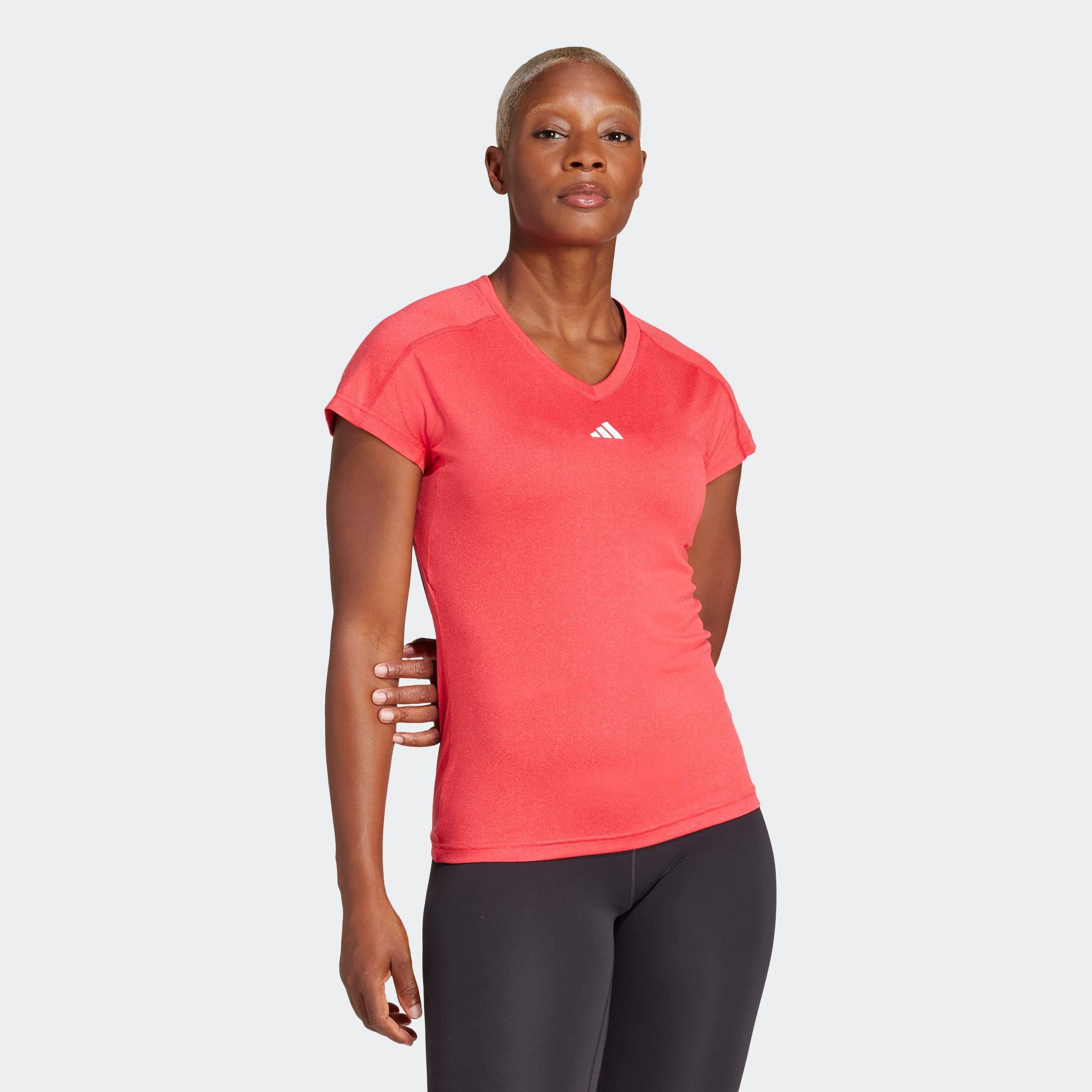 adidas Performance T-shirt TR-ES MIN T Trainingsshirt, vochtabsorberend met V-hals