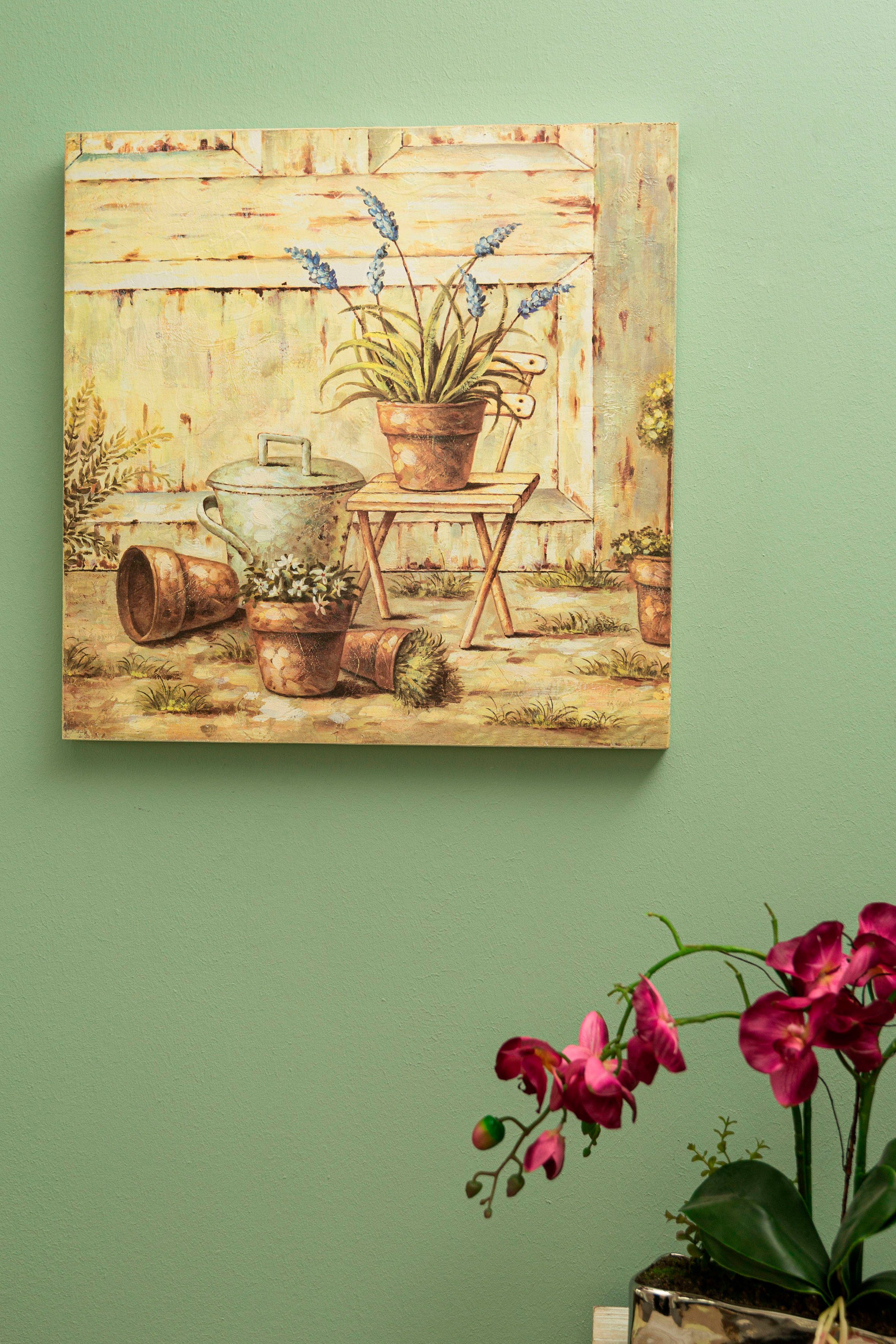 Myflair Möbel & Accessoires Artprint Jolin Wanddecoratie, motief stilleven met bloempotten, 51x51 cm, woonkamer