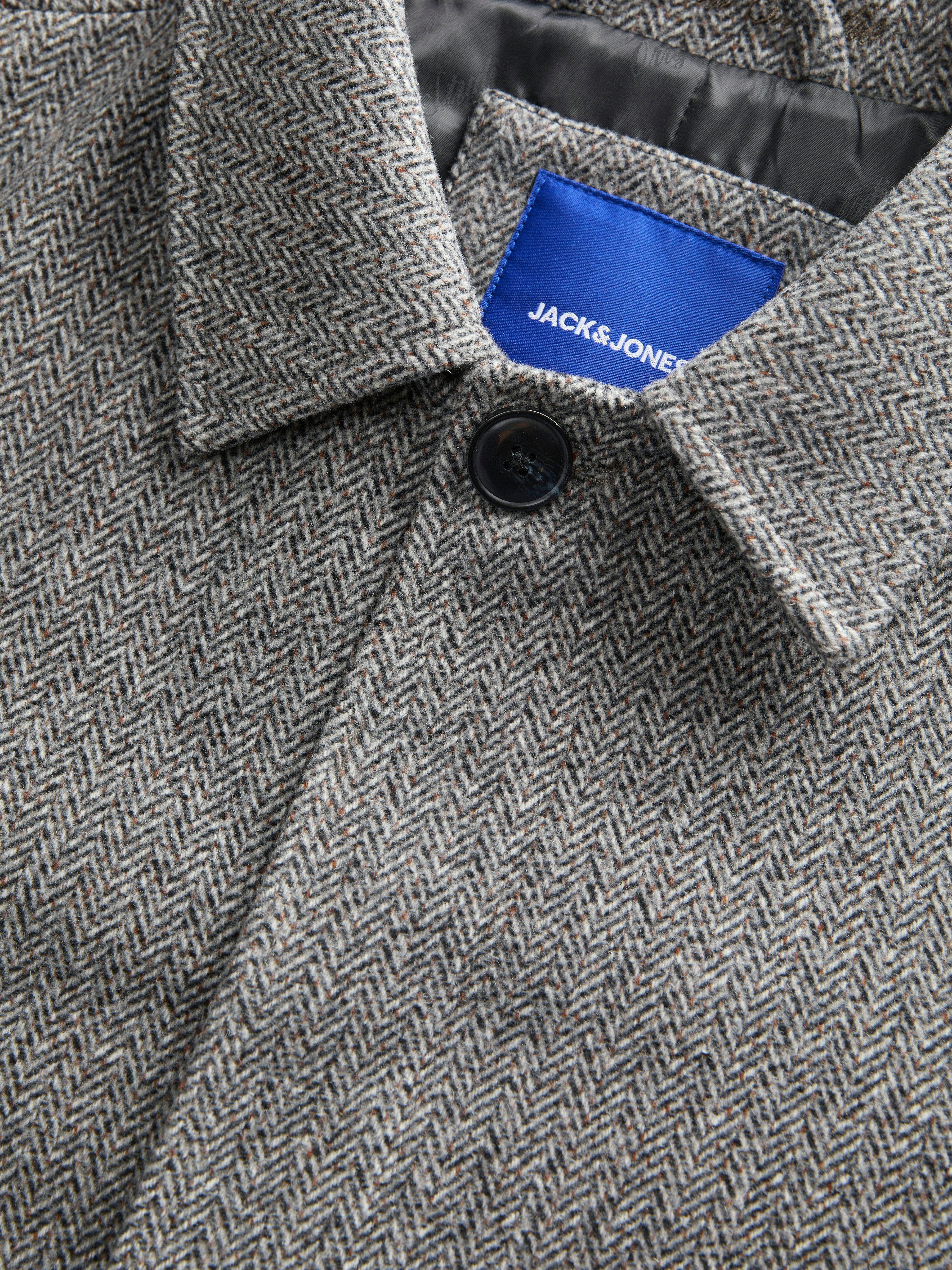 Jack & Jones Lange jas JORNORREBRO WOOL BLEND MAC COAT