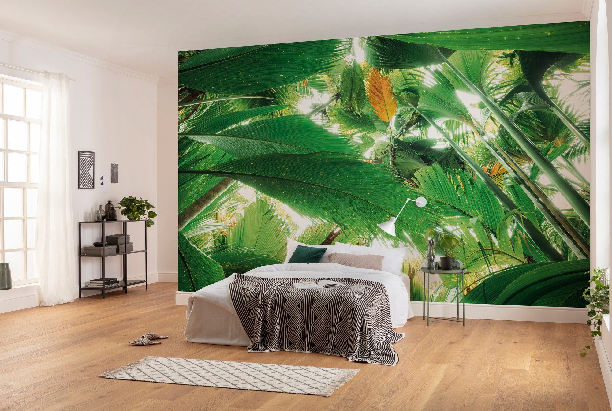 Komar Vliesbehang Digitale print vlies - Dschungeldach II - Afmeting 450 x 280 cm (9 stuks)