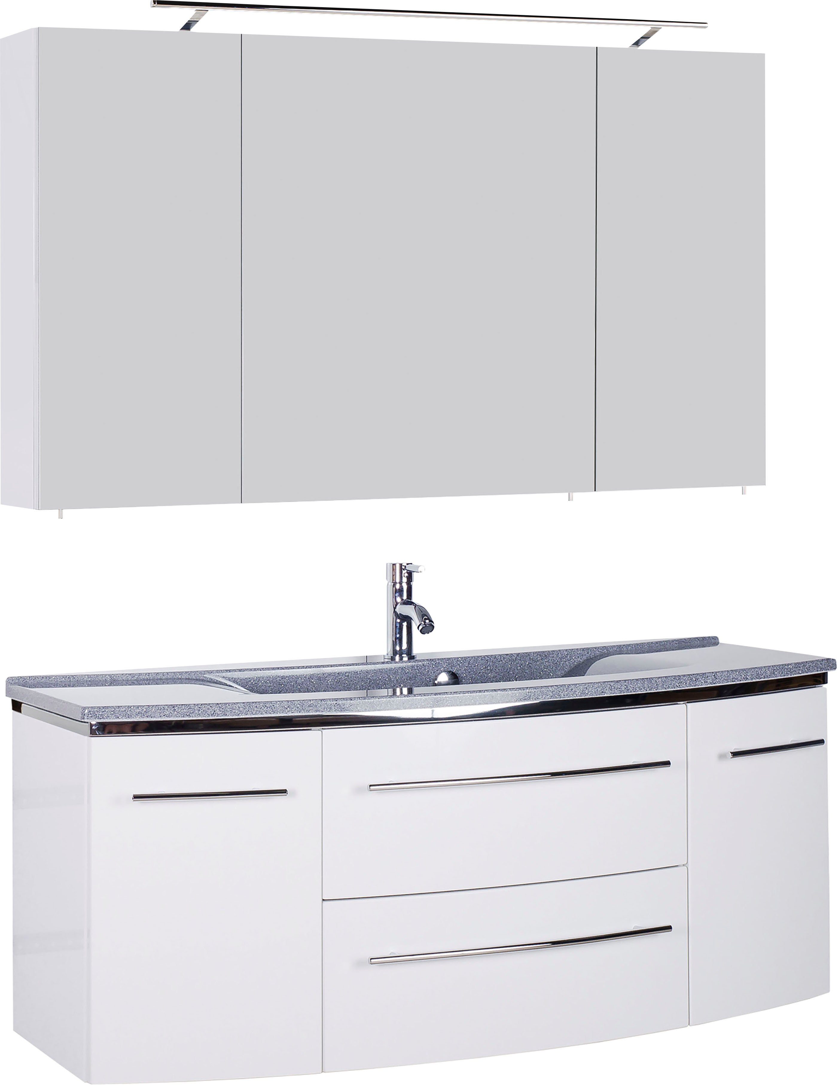 MARLIN Badkamerserie 3040 , breedte 120 cm (2-delig) badmeubelsets wit