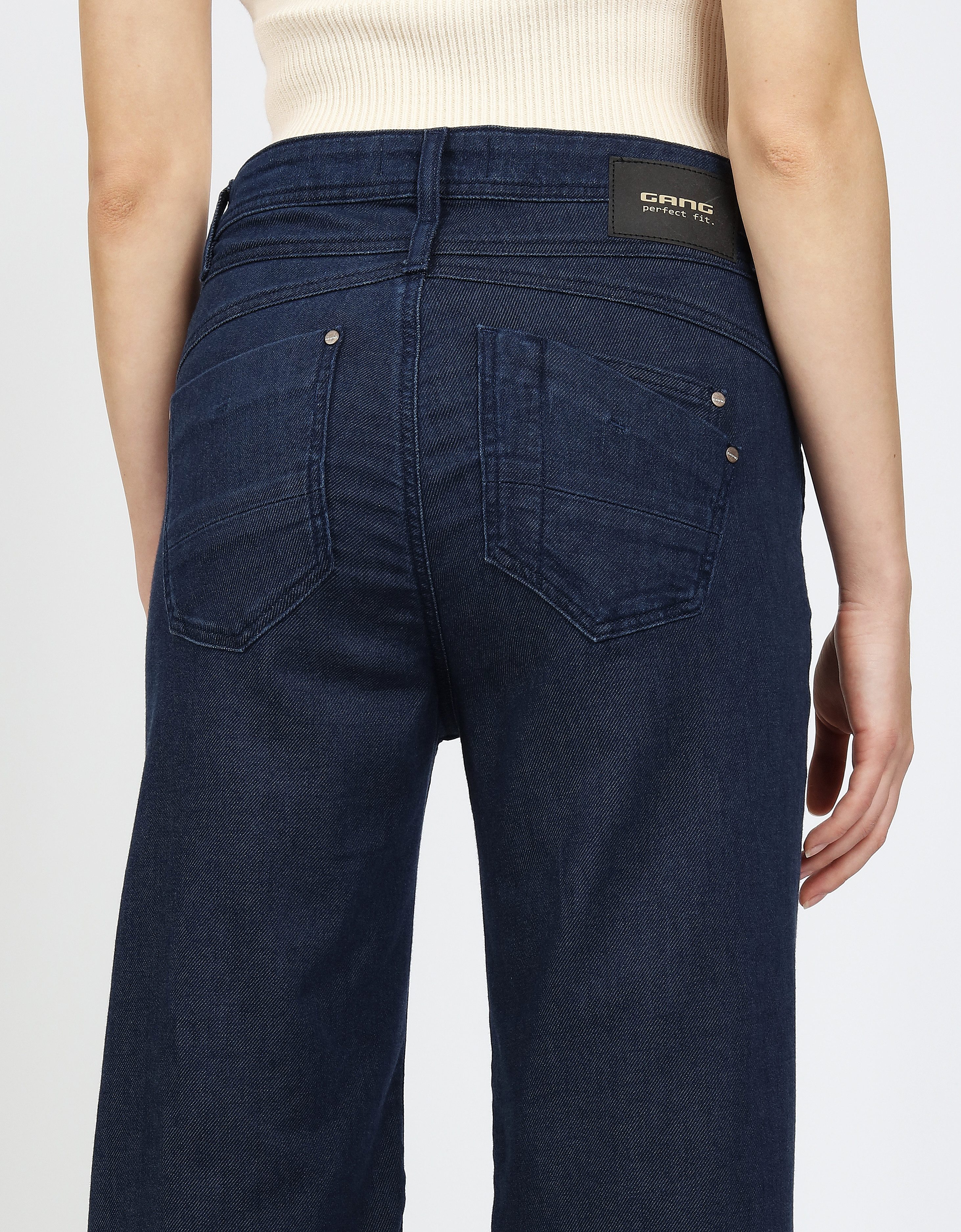 GANG 5-pocket jeans 94AMELIE WIDE van zacht sweat denim