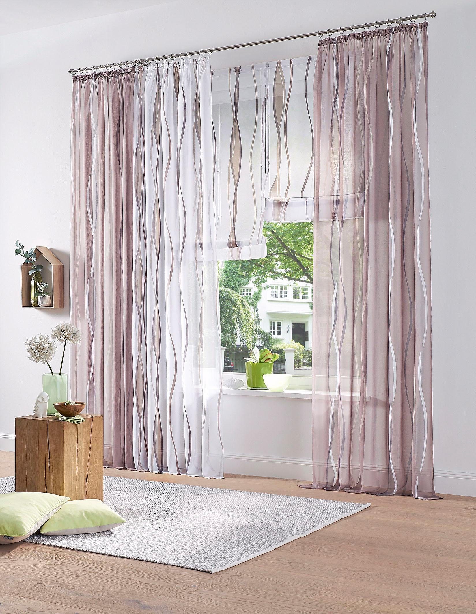 my home Gordijn Dimona 2-pack, bestseller, polyester, golven (2 stuks)