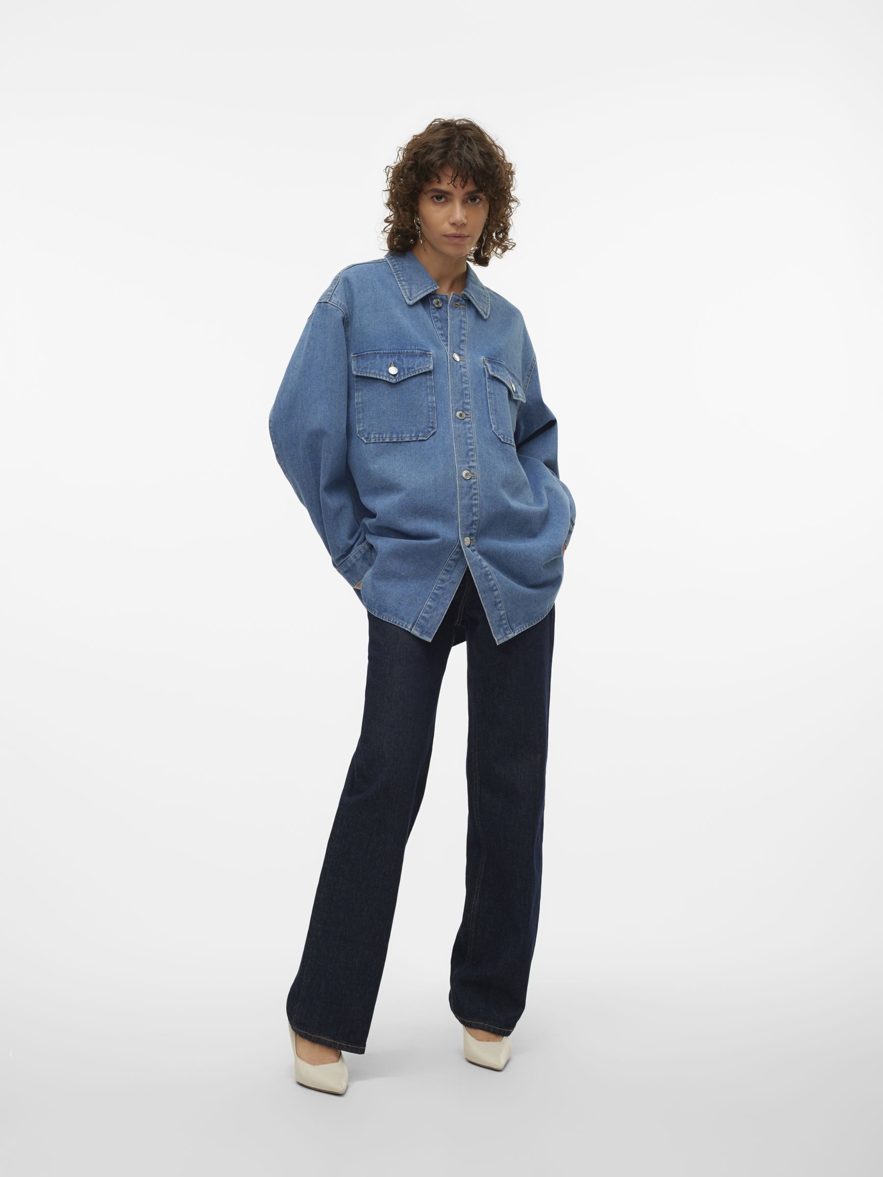 Vero Moda Jeans blouse VMNAYA OVERSIZED DENIM SHIRT MIX NOOS