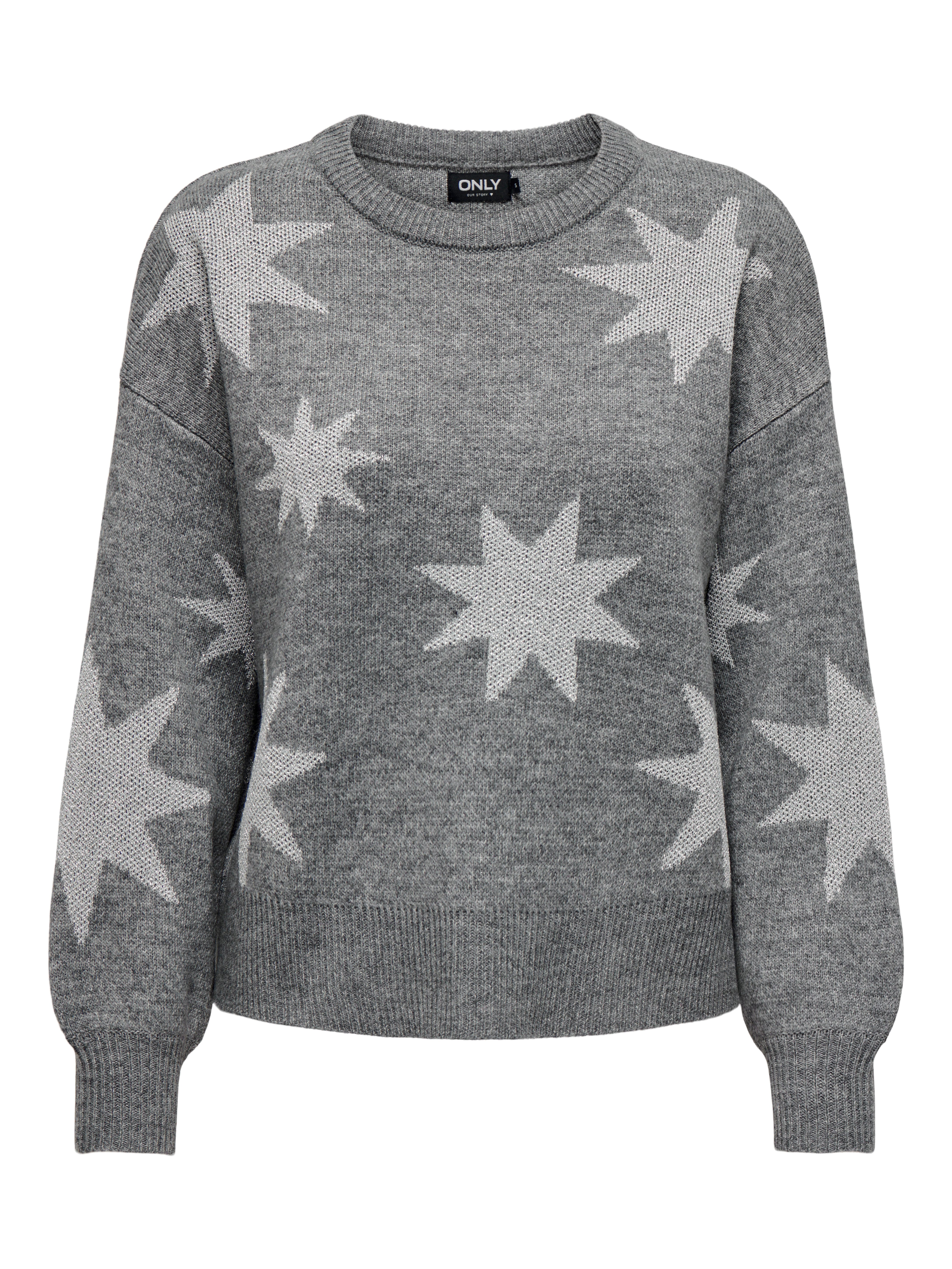 Only Trui met ronde hals ONLROSIE LS O-NECK GLITTER KNT