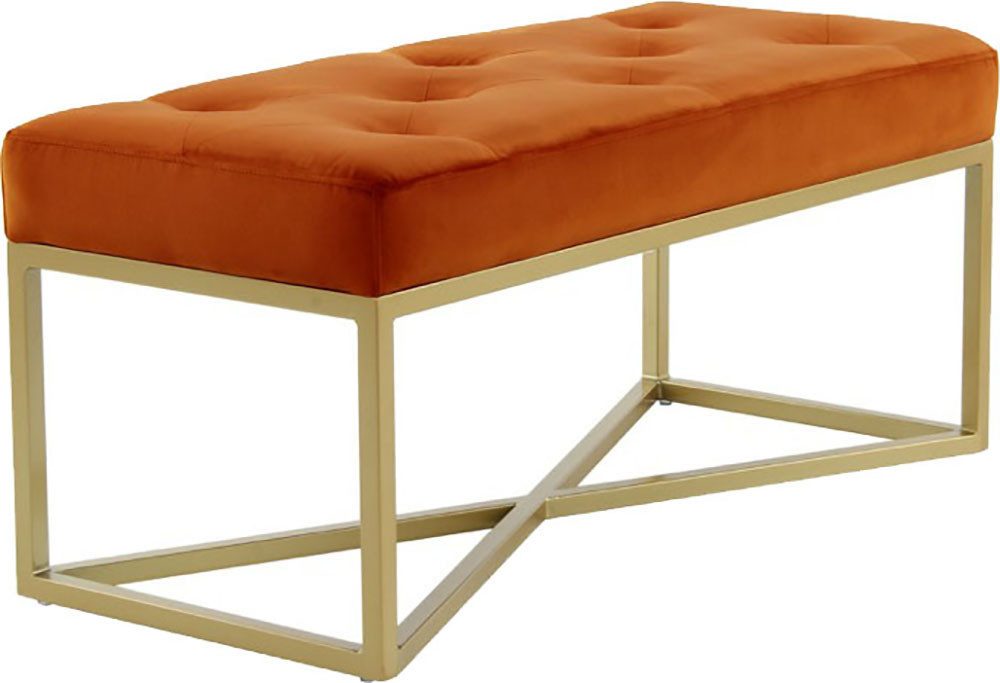 Kayoom Zitbank Diaz 125, Elegante uitstraling door goudkleurig frame, biedt meerdere zitplaatsen (1 stuk)
