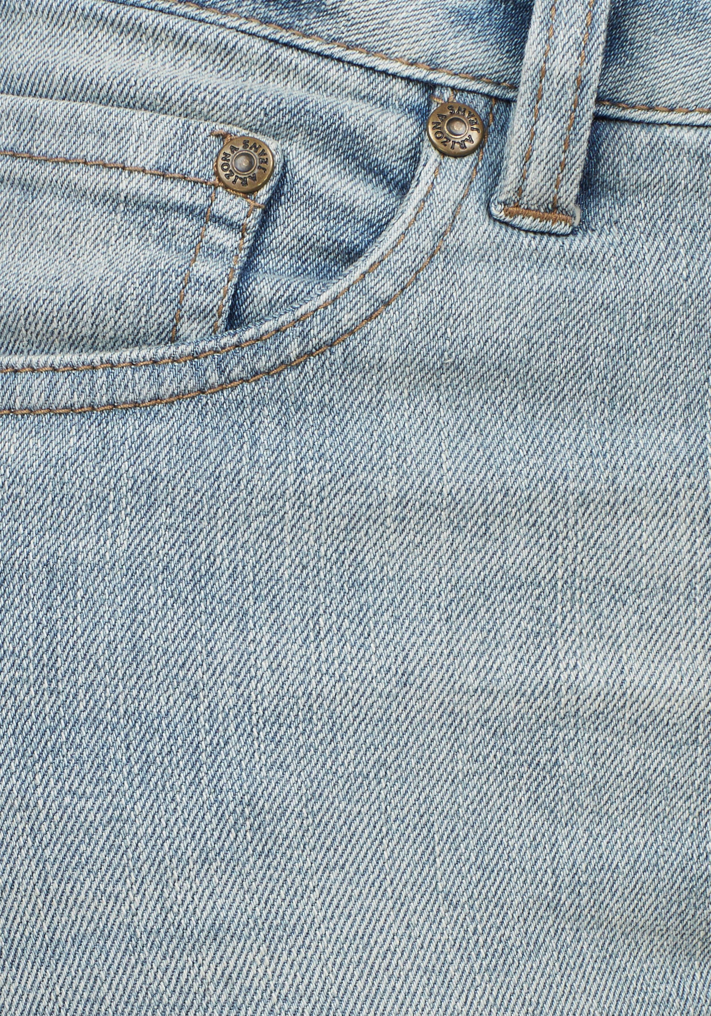 Arizona Capri jeans smalle pasvorm, met destroyed-effecten, lage taille