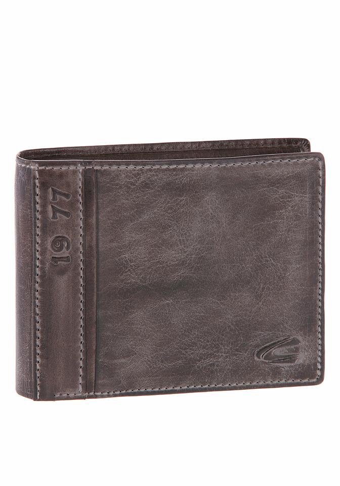camel active Portemonnee Melbourne van hoogwaardig rundleer met robuuste stiksels in used look