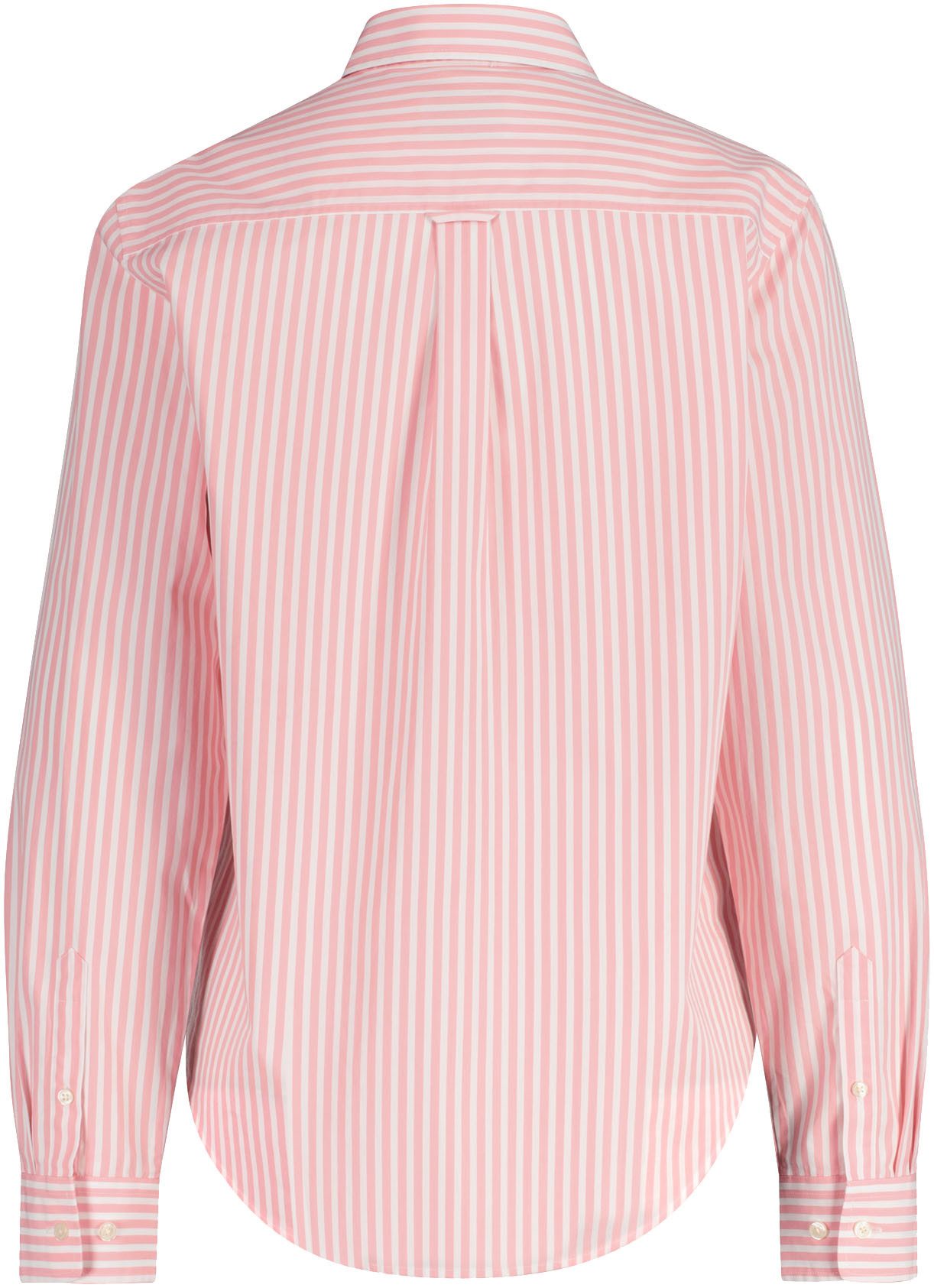 Gant Overhemdblouse REG POPLIN STRIPED SHIRT met een klein geborduurd logo op de borst