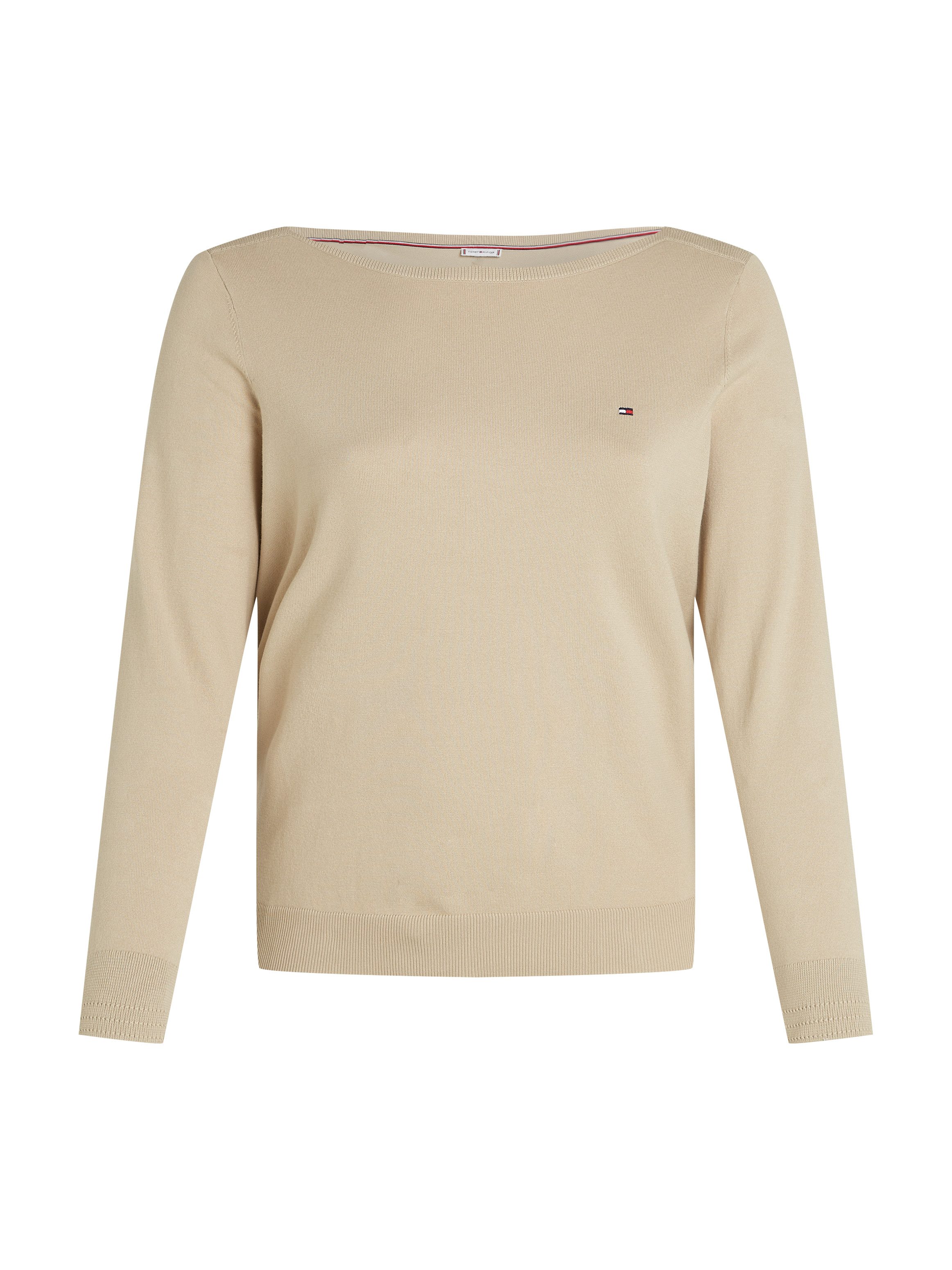 Tommy Hilfiger Curve Gebreide trui CRV CO JERSEY STITCH LS B-NK SWT