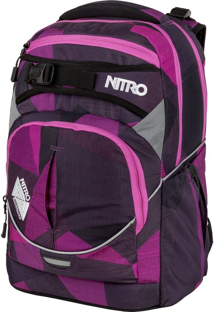 Nitro NU 15% KORTING: Nitro schoolrugzak, Superhero Fragments Purple