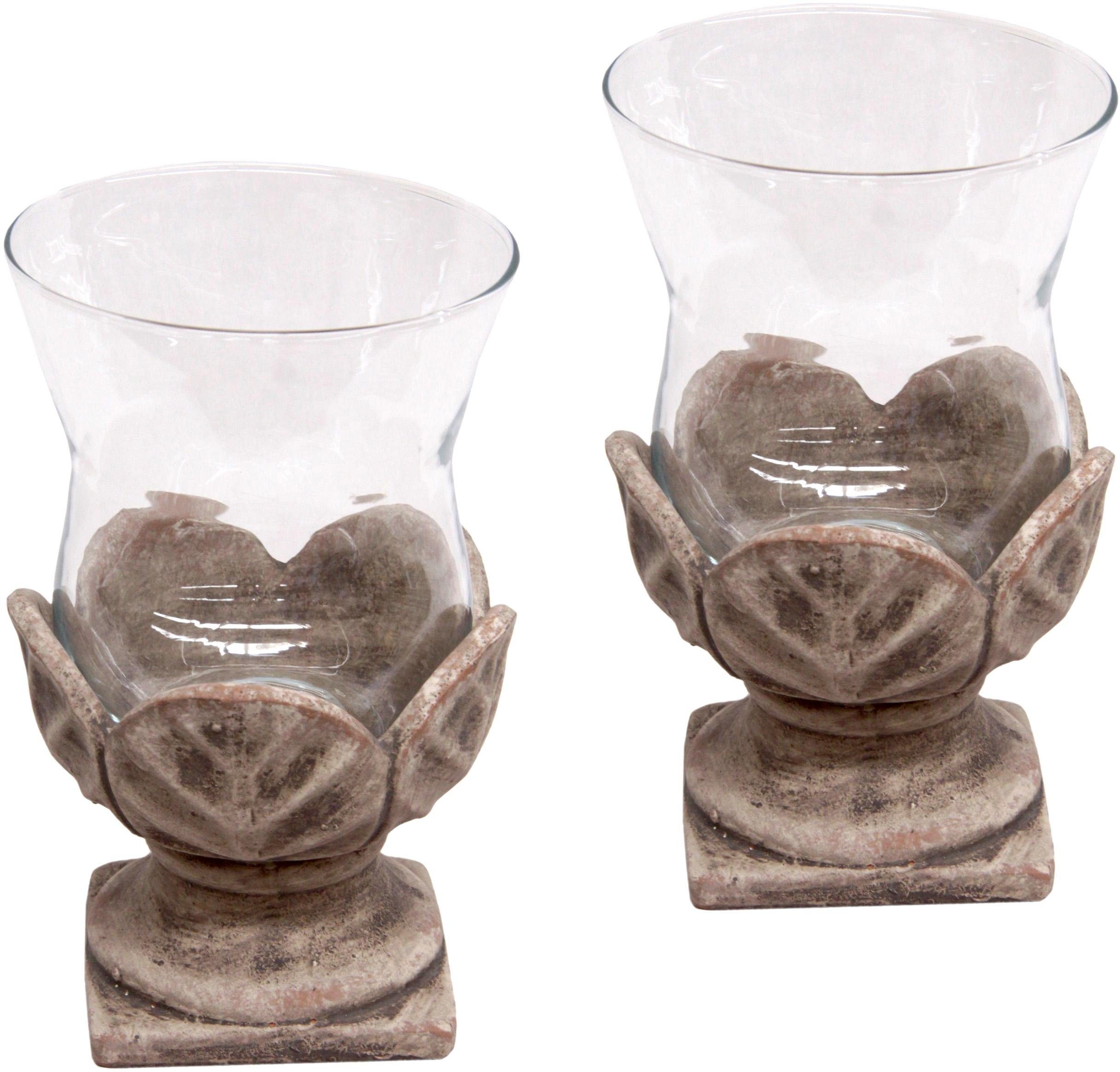 Home affaire Windlicht Antiek-windlicht (set, 2 stuks)