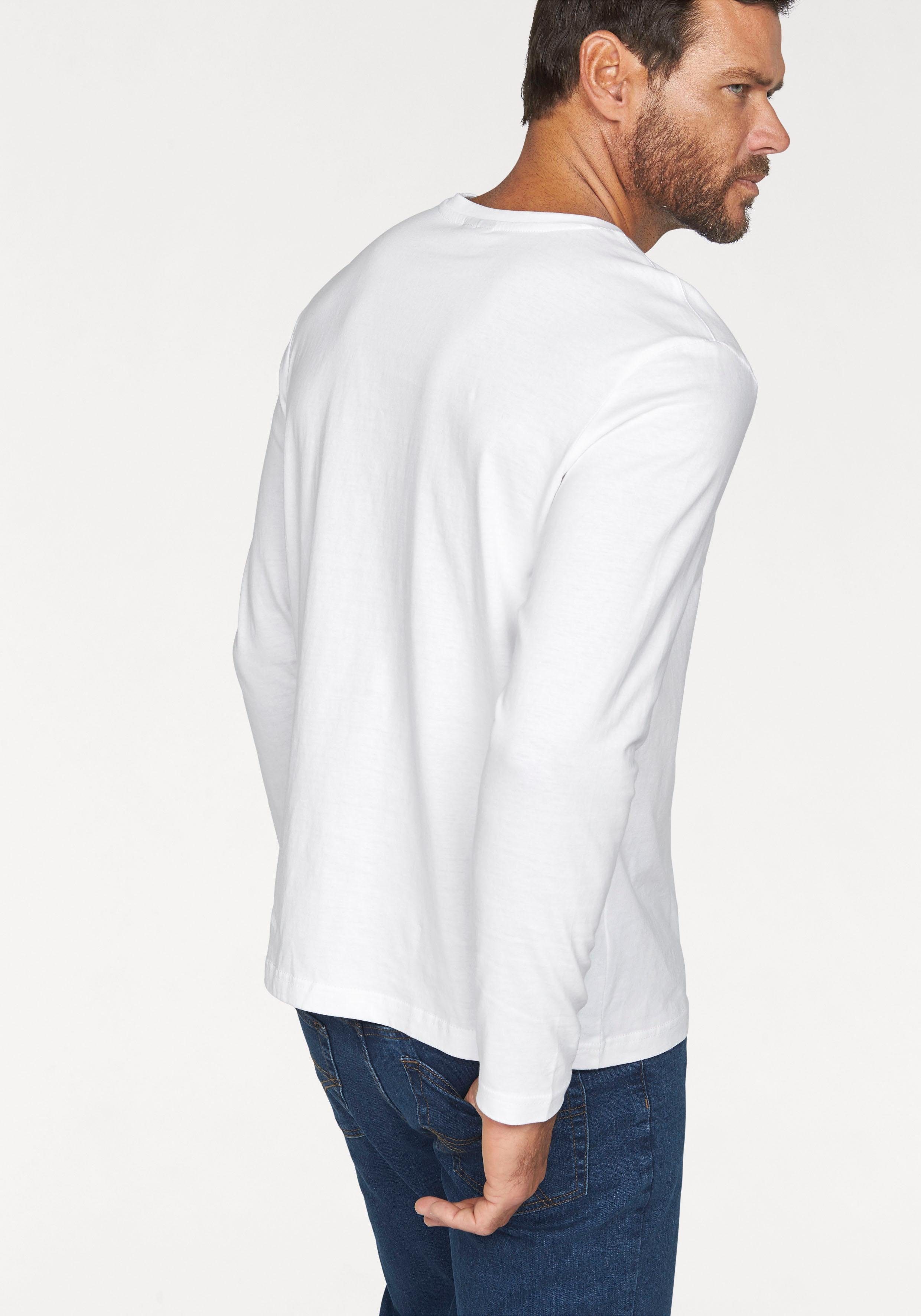 Man's World Shirt met lange mouwen Nieuwe kleur ! Lange mouwen, effen, van katoen, in 3-pack (3-delig, Set van 3)